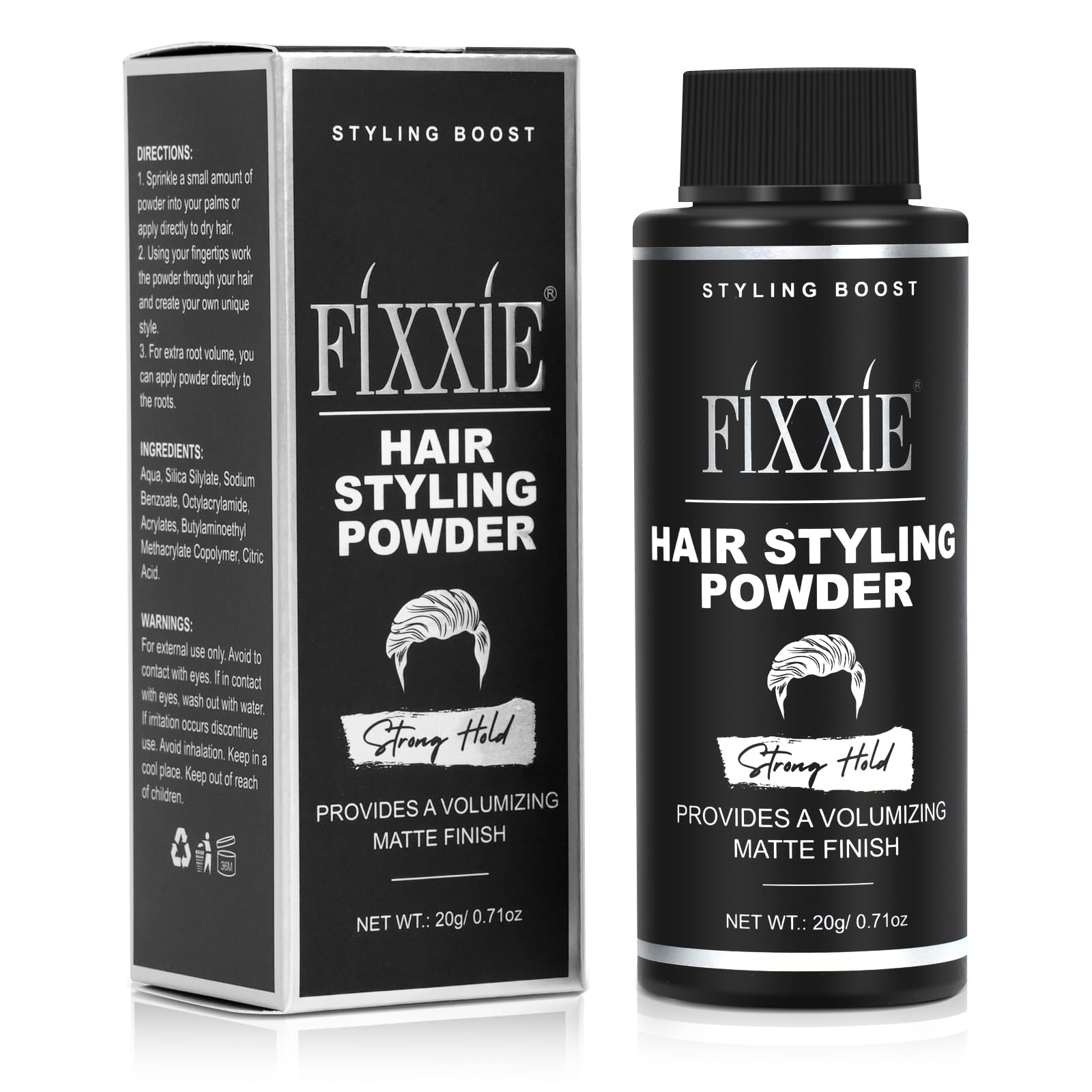 Strong Hold Hair Styling Powder for Men - 20g Volumizing & Texturizing Powder for Natural Matte Look | Adds Instant Volume & Texture for Thin Hair, Fine Hair & Bald Spots | Perfect for Daily Styling, Special Occasions & Professional Looks