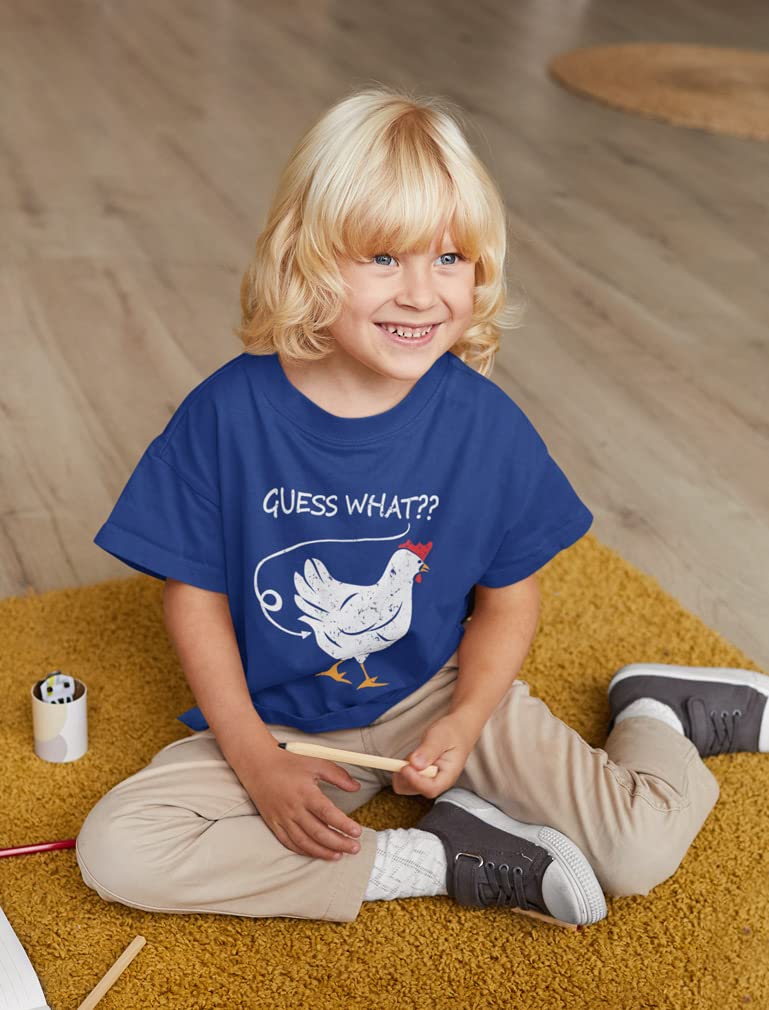 Funny Guess What? Chicken T-Shirt for Boys and Girls - Novelty Youth Kids Tee for Birthday Gifts & Casual Wear
