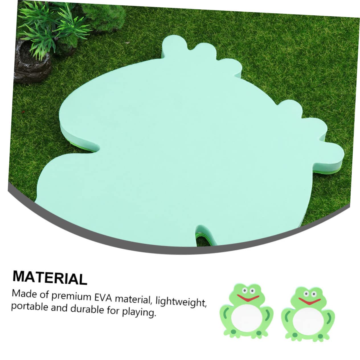 2pcs Frog Bath Mirror Toys - Safe & Fun Bathtub Toys for Babies & Toddlers, Waterproof EVA Foam, Tummy Time & Sensory Play, Green