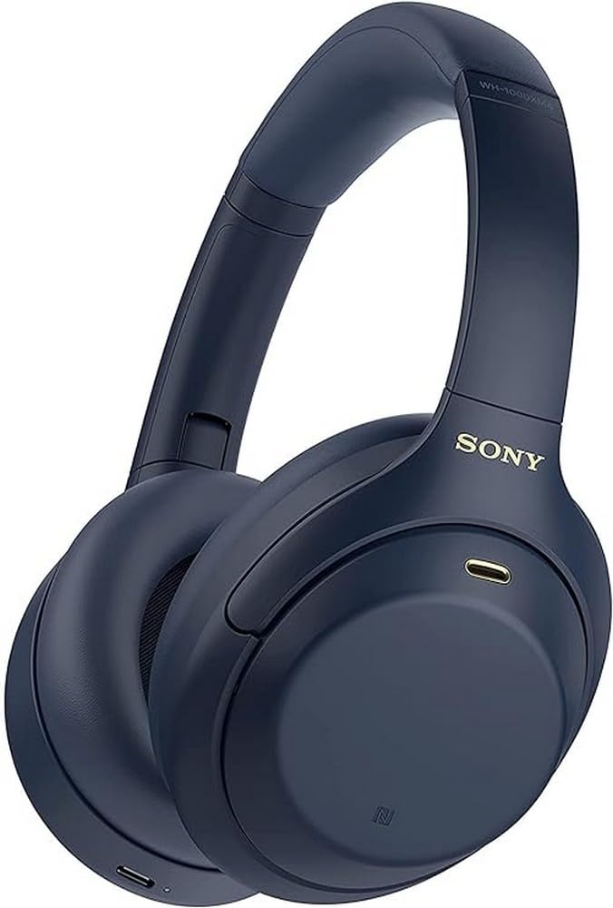 Sony WH-1000XM4 Wireless Noise Cancelling Headphones with 30-Hour Battery, Alexa & Google Assistant, Built-in Mic - Midnight Blue | Perfect for Travel, Work & Music Lovers