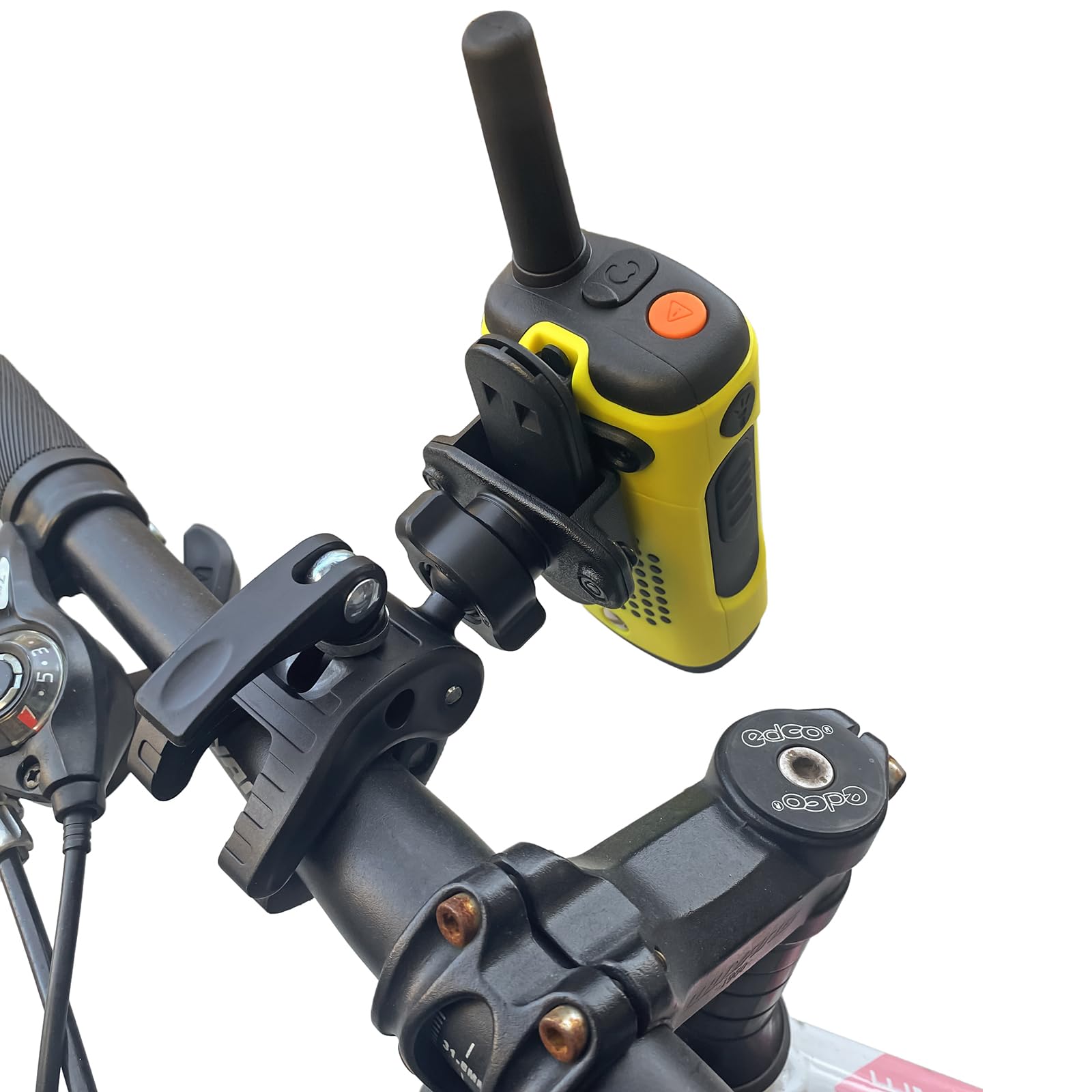 Motorcycle Walkie-Talkie Mount - Universal Bike Radio Holder for Baofeng UV5R, Motorola Talkabout, Kenwood, Yaesu & Midland CB Handheld Radios - Perfect for Off-Road Adventures, Group Rides & Emergency Communication