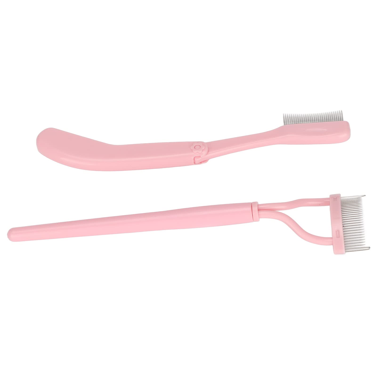 Eyelash Comb & Separator - 2 Pack Curved Stainless Steel Lash Brush for Safe Makeup Application | Perfect for Extensions, Mascara & False Lashes