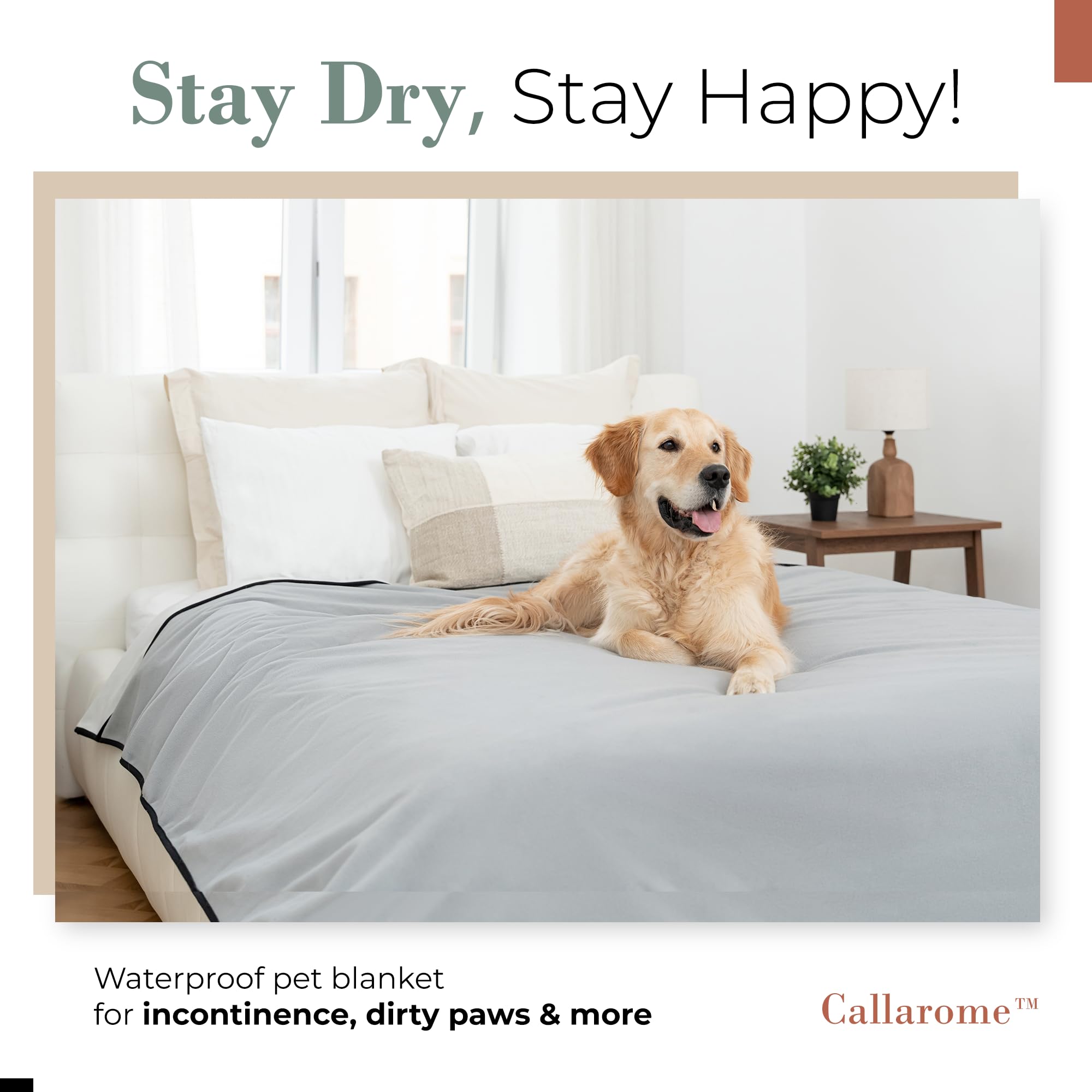 Waterproof Blanket for Bed & Furniture - Large 60