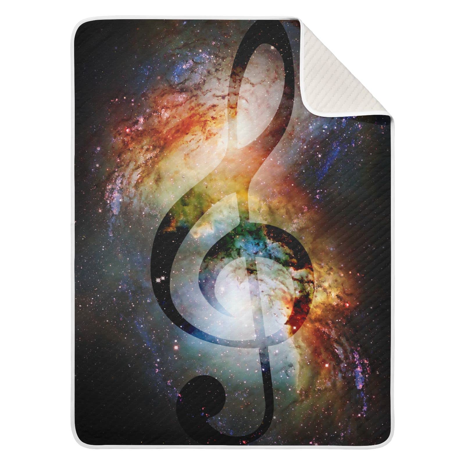 JIPONI Super Soft & Warm Baby Blanket - Personalized Music Note & Stars Design for Boys & Girls, 30x40 Inch | Perfect for Nursery, Stroller, Swaddling & Gift Giving