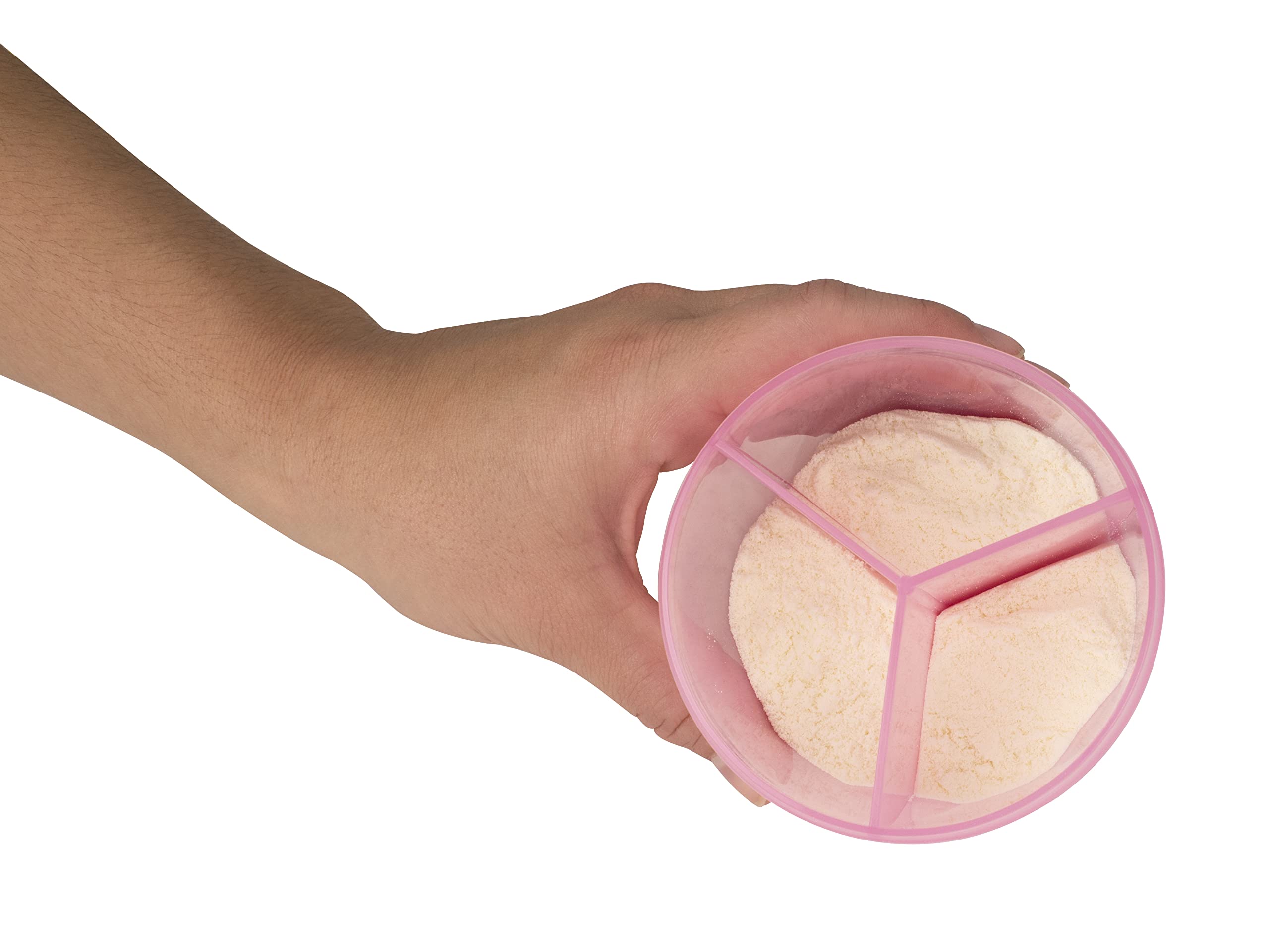 Dr. Brown's Baby Formula Dispenser with Snap-On Lid - Portable Milk Powder Container for Travel, On-the-Go Feeding - Perfect for Diaper Bags, Strollers & Car Seats (Pink)