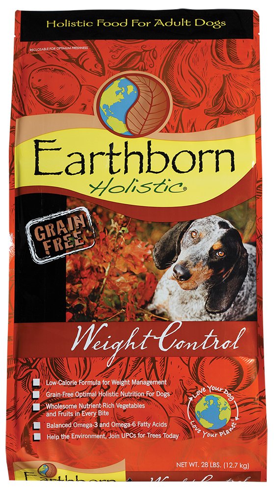 Earthborn Holistic Weight Control Grain-Free Dry Dog Food - Healthy Weight Management for Dogs - Perfect for Overweight or Less Active Pets
