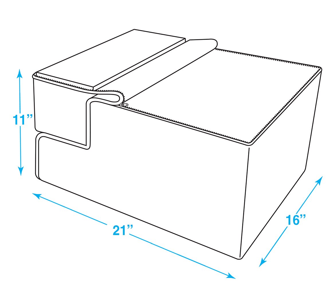 Best Foldable Foam Pet Steps for Small Dogs & Cats - Portable Non-Slip Ramp Stairs for Couch, Sofa & High Beds - Paw Safe Indoor Step Support - Pale Teal 3-Step | Perfect for Elderly Pets & Post-Surgery Recovery