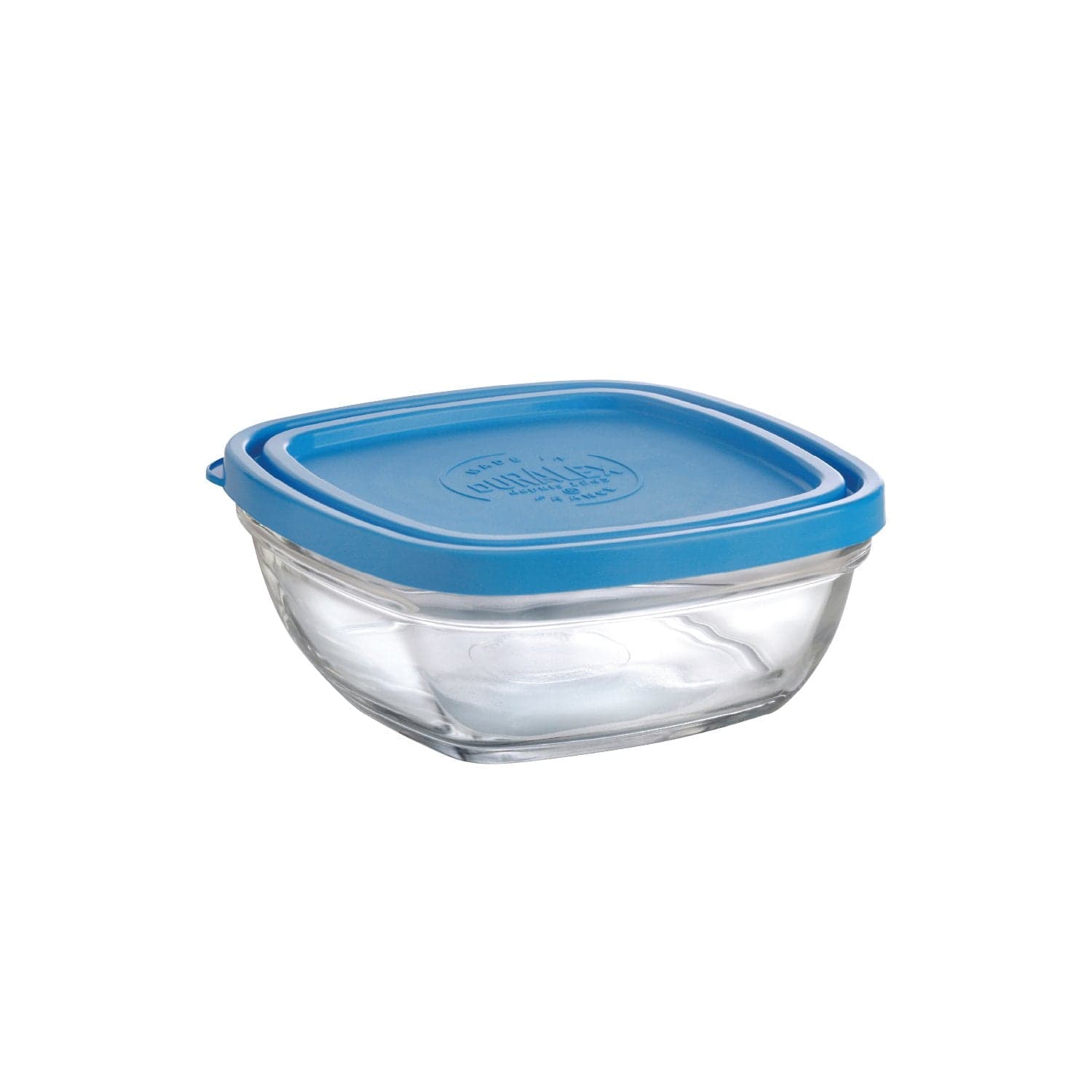 Duralex Lys Square Lidded Bowls - 4-Piece Set, Tempered Glass Food Storage Containers for Kitchen, Microwave & Freezer Safe - Perfect for Meal Prep, Leftovers & Pantry Organization