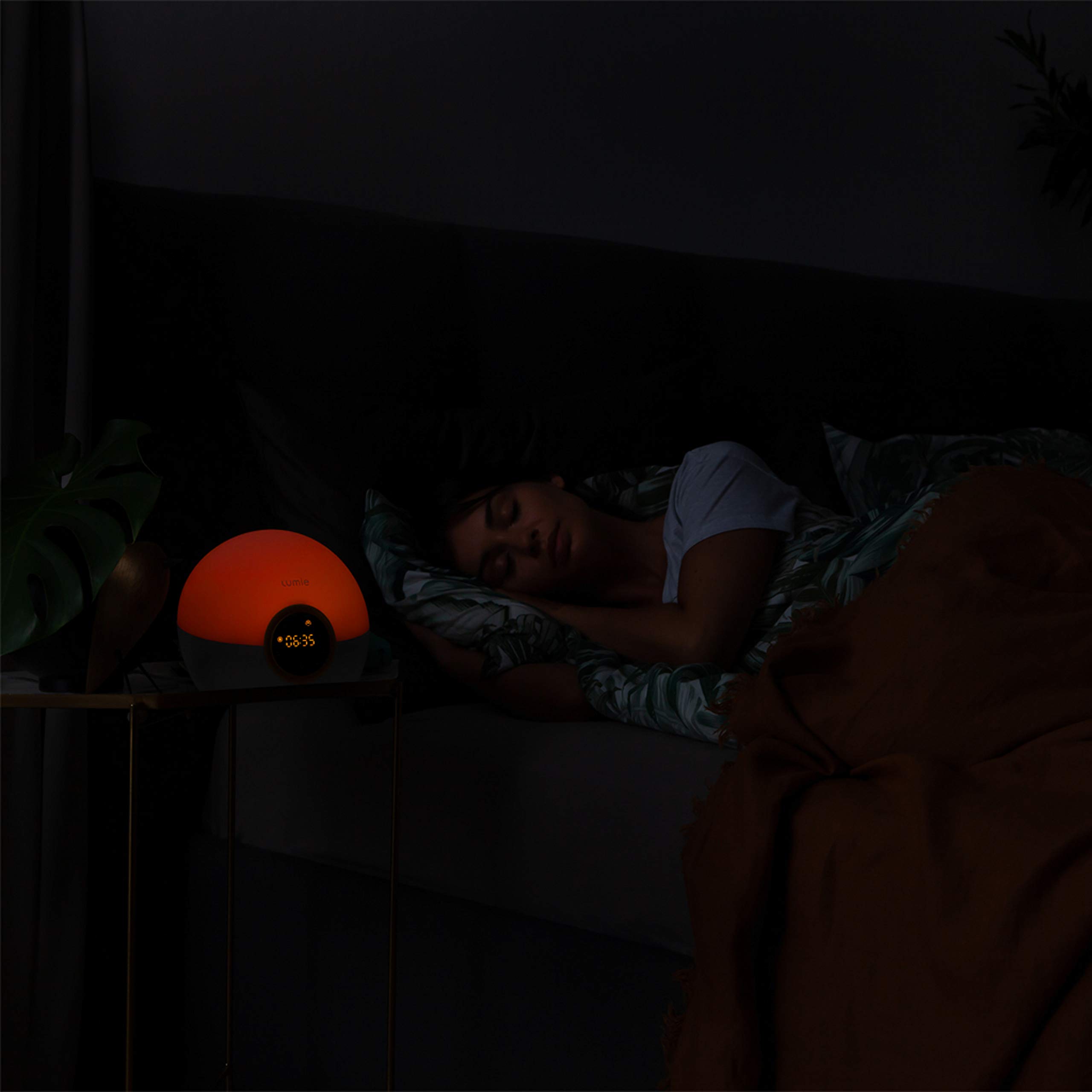 Lumie Bodyclock Rise 100 Wake-Up Light Alarm Clock - Sunrise & Sunset Simulation, Vitamin L Slim Light Box for SAD Light Therapy - Natural Sleep Aid & Mood Booster for Home, Office, and Bedroom Use