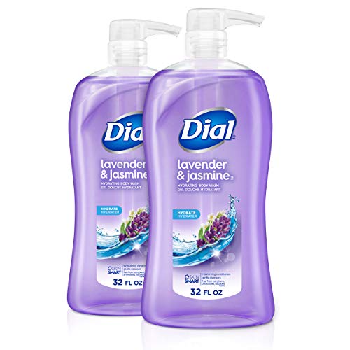 Dial Body Wash, Lavender & Jasmine Scent - 32 Oz (Pack of 2) | Moisturizing & Relaxing Shower Gel for Dry Skin | Perfect for Daily Use, Spa Nights & Gift Sets