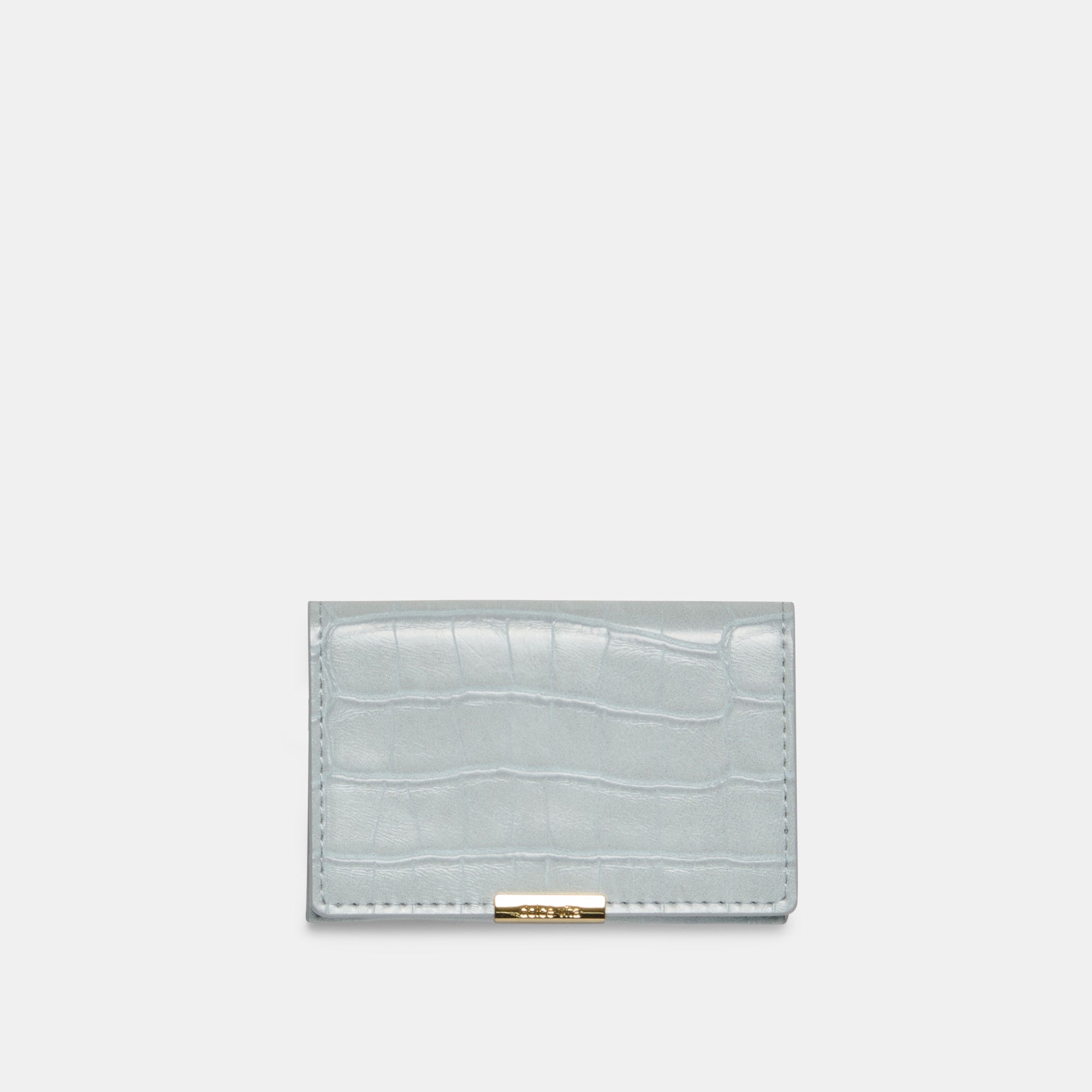 Stella Mini Me Wallet for Women - Blue Crocodile Embossed Leather Card Holder - Perfect for Everyday Use, Travel & Gifting