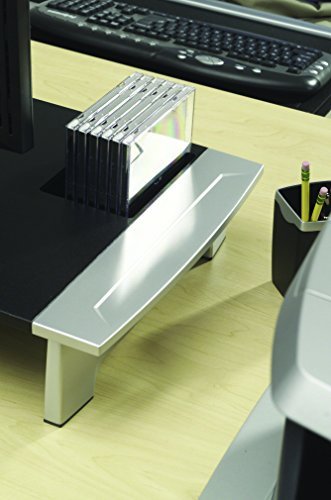 Fellowes Premium Monitor Riser Stand for Office & Home - Ergonomic Desk Organizer with Storage Space - Perfect for Dual Monitors, Laptops & Workspace Organization (Model FEL8031001)