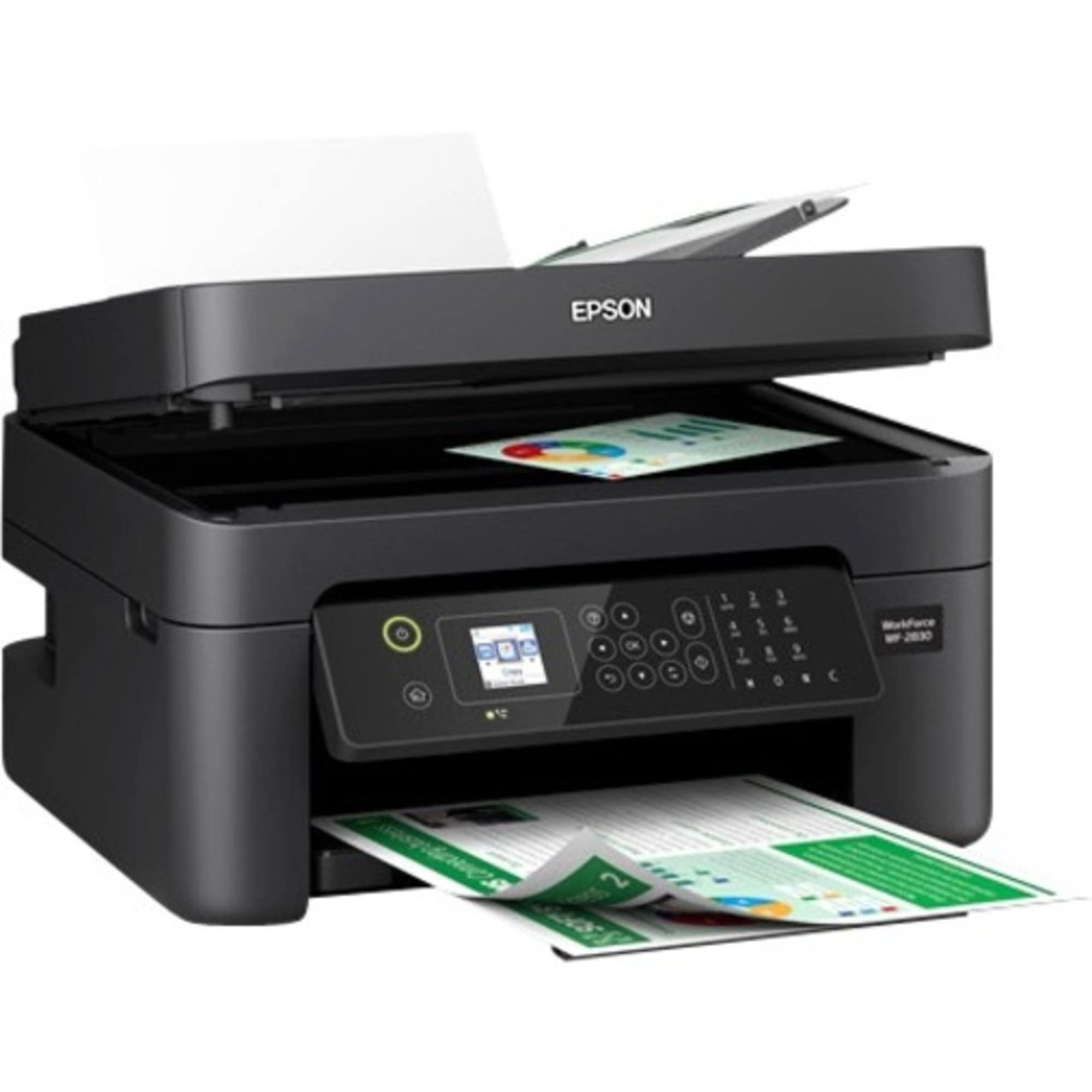 Epson Workforce WF-2930 Wireless All-in-One Printer with Scan, Copy, Fax | Auto Document Feeder & Duplex Printing | 1.4