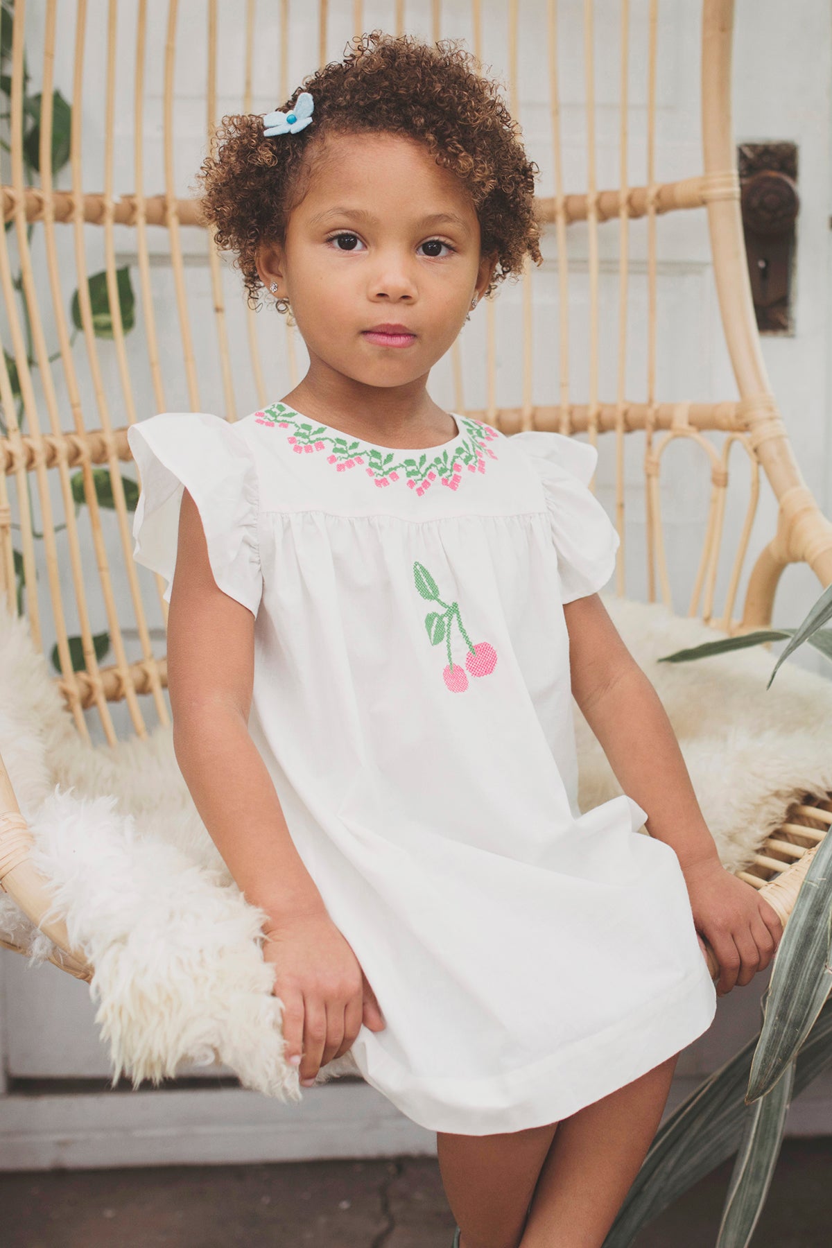 Everbloom Juno Wheat Girls Dress - Floral Print Summer Dress for Toddler Girls - Perfect for Parties, Playdates & Special Occasions