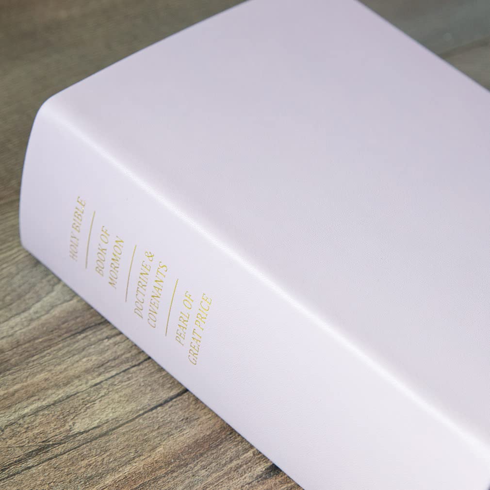 Hand-Bound Lavender Purple Genuine Leather Holy Bible KJV - Fully Customizable LDS Scriptures with Footnotes, Bible Dictionary & Topical Guide | Perfect for Latter-Day Saints Study, Worship & Gift Giving