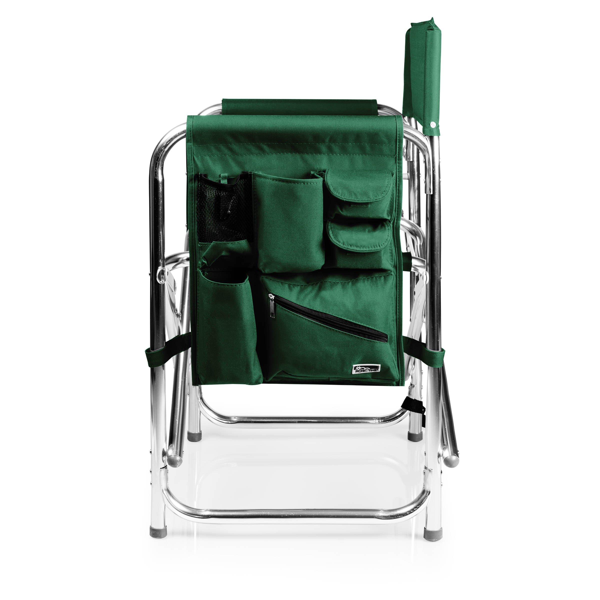 ONIVA - a Picnic Time Brand - Portable Folding Sports Chair with Side Table | Lightweight Beach & Camping Chair for Adults | Perfect for Outdoor Events, Picnics, Sports Games & Backyard Relaxation (Hunter Green)