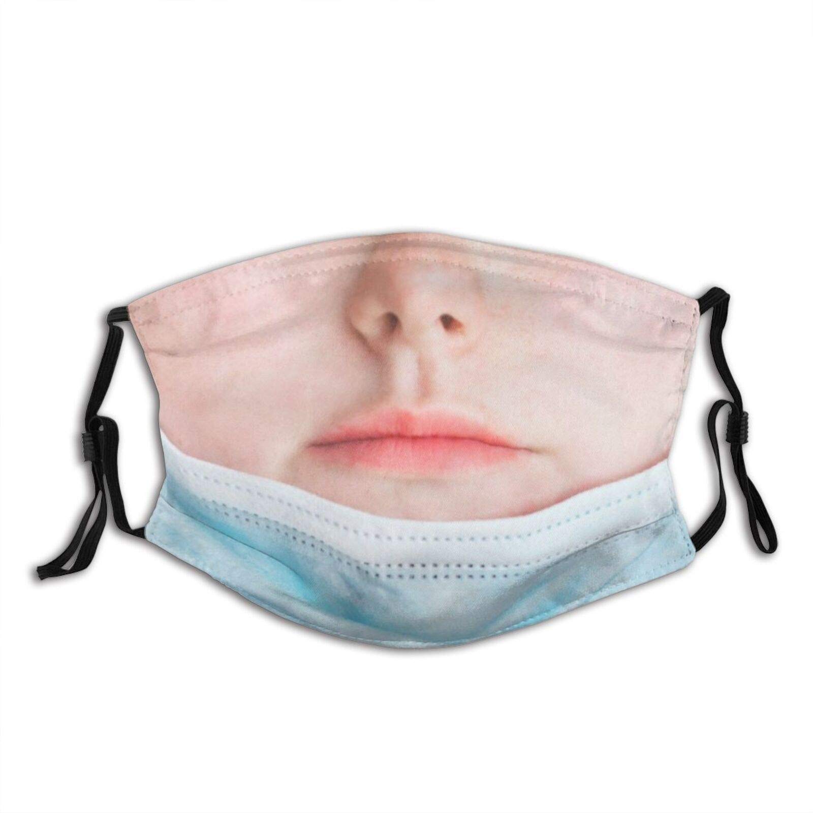 Scary Mouth Half Face Mask Bandana - Funny & Reusable Halloween Costume Accessory for Parties, Cosplay & Outdoor Events
