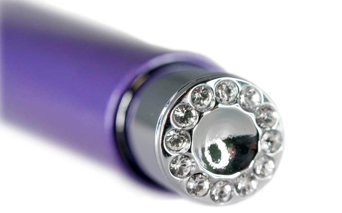 Luxury Caseti Merlot Purple Travel Perfume Atomizer with Swarovski Crystals - Portable Refillable Perfume Spray Bottle for Women, Perfect for Travel, Gym, and On-The-Go Touch Ups