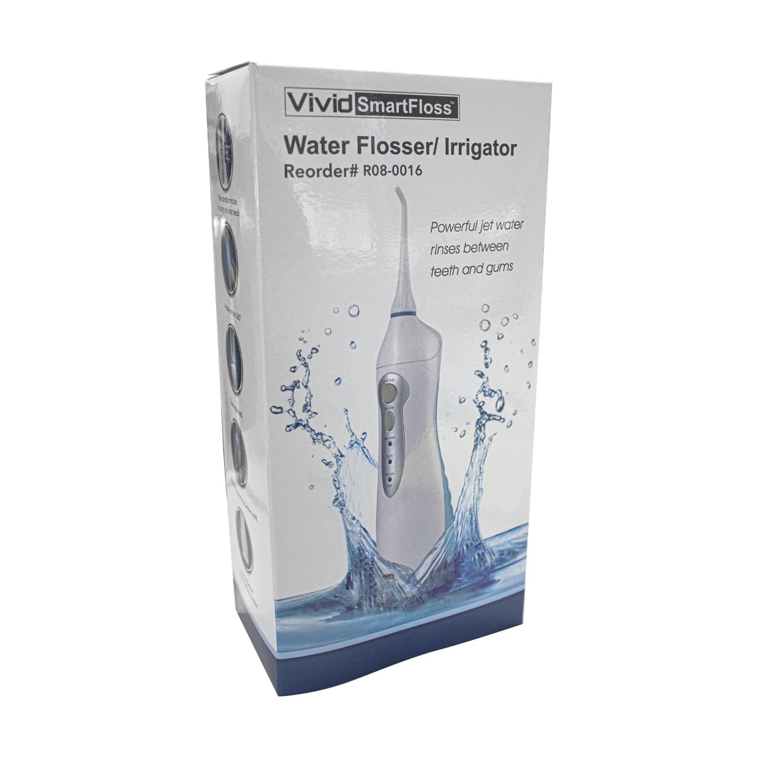 Vivid SmartFloss Rechargeable Water Flosser - Portable Teeth Cleaner for Braces & Dental Care, Travel-Friendly Oral Irrigator - Perfect for Home, Office & On-the-Go Use