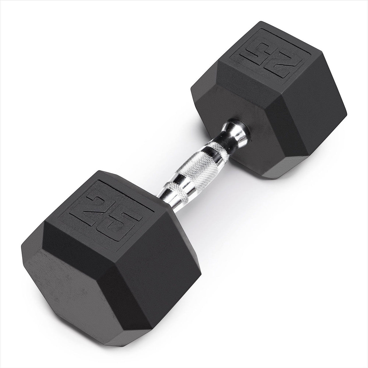25lb Rubber Hex Dumbbell Set - Heavy Duty Gym Dumbbell for Strength Training & Home Workouts | Perfect for CrossFit, Weightlifting & Fitness Training