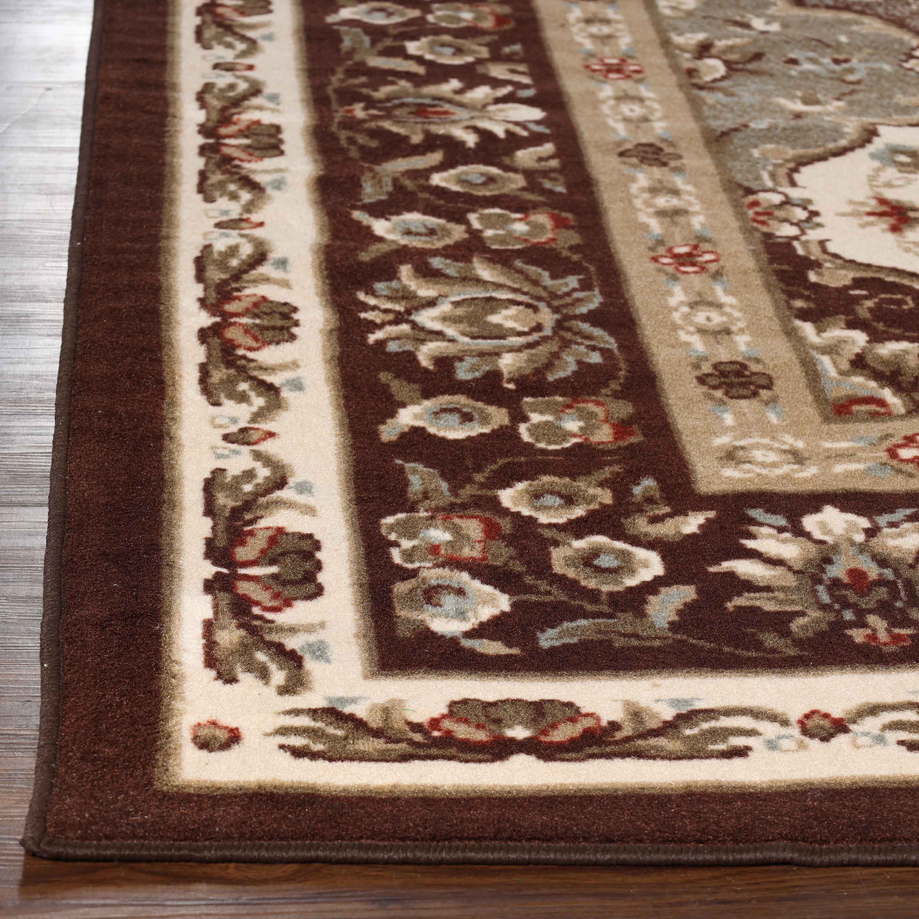 Palmyra Traditional Floral Medallion Indoor Area Rug - Non-Slip Living Room Carpet, Bedroom Runner Rug for Home Decor | Perfect for Hallway, Entryway & Cozy Spaces