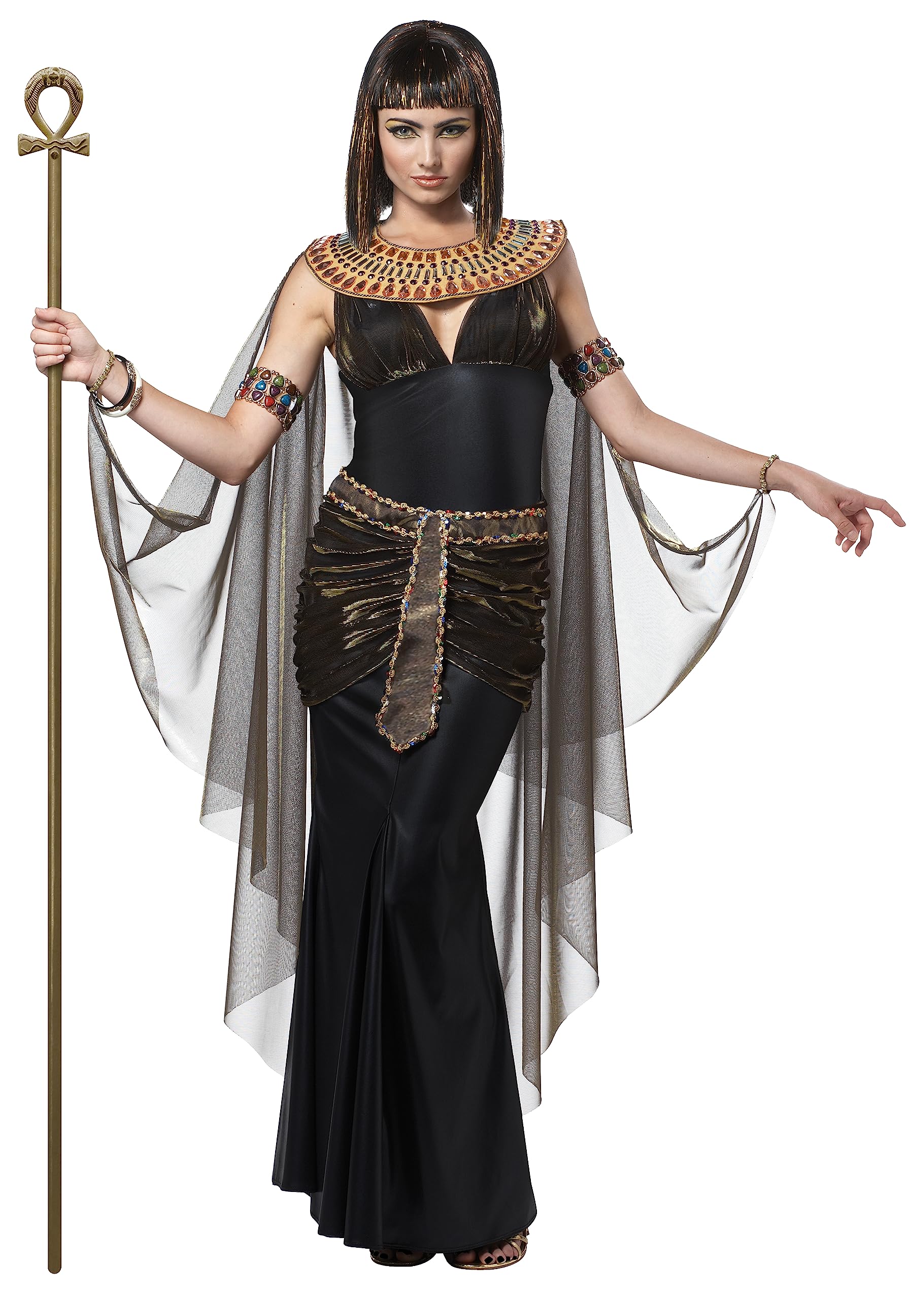 Women's Cleopatra Costume - Egyptian Queen Halloween Outfit & Cosplay Dress for Parties, Themed Events, and Costume Contests