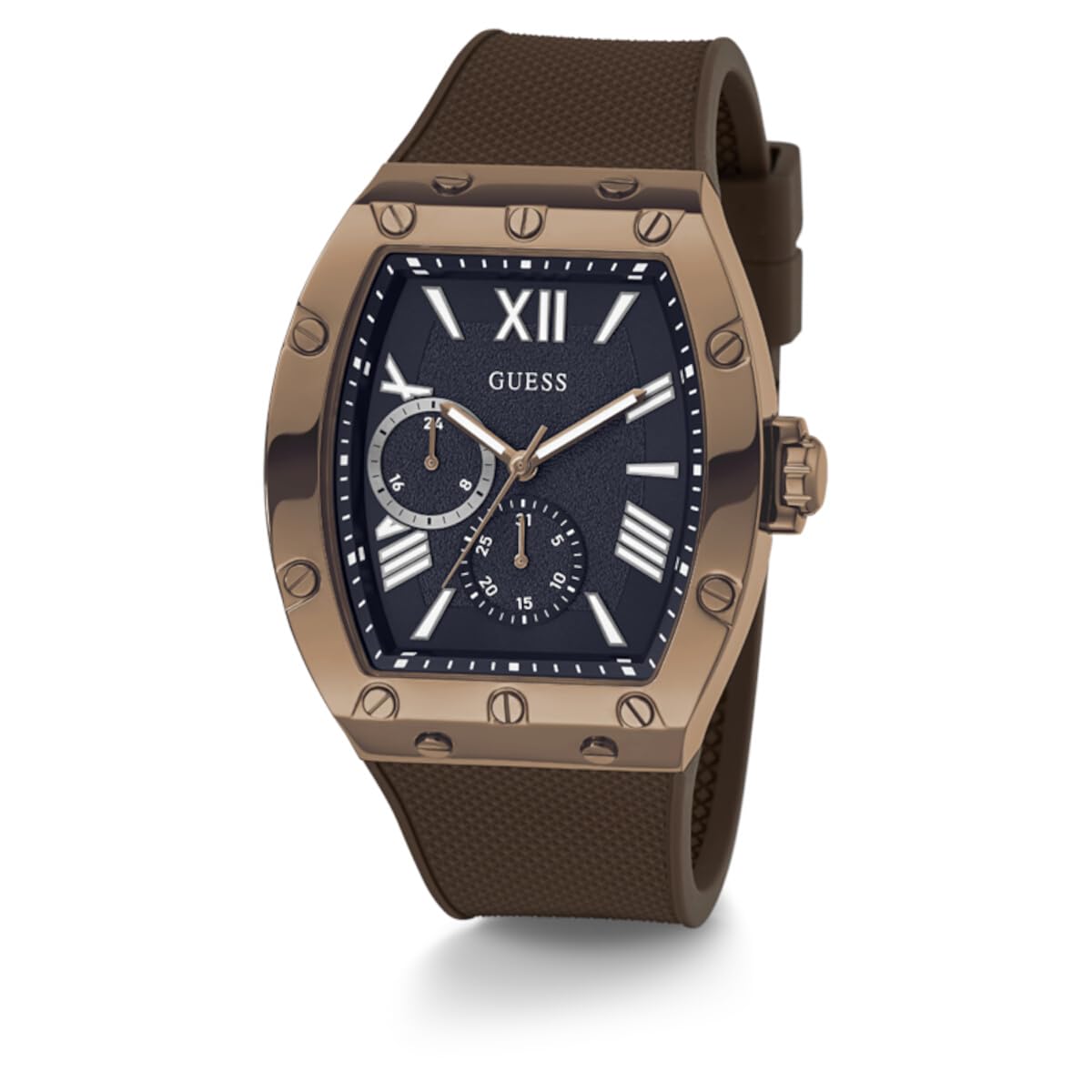 GUESS Men's 43mm Stainless Steel Chronograph Watch with Date Display - Water Resistant, Fashionable Dress & Casual Timepiece for Business, Office & Everyday Wear