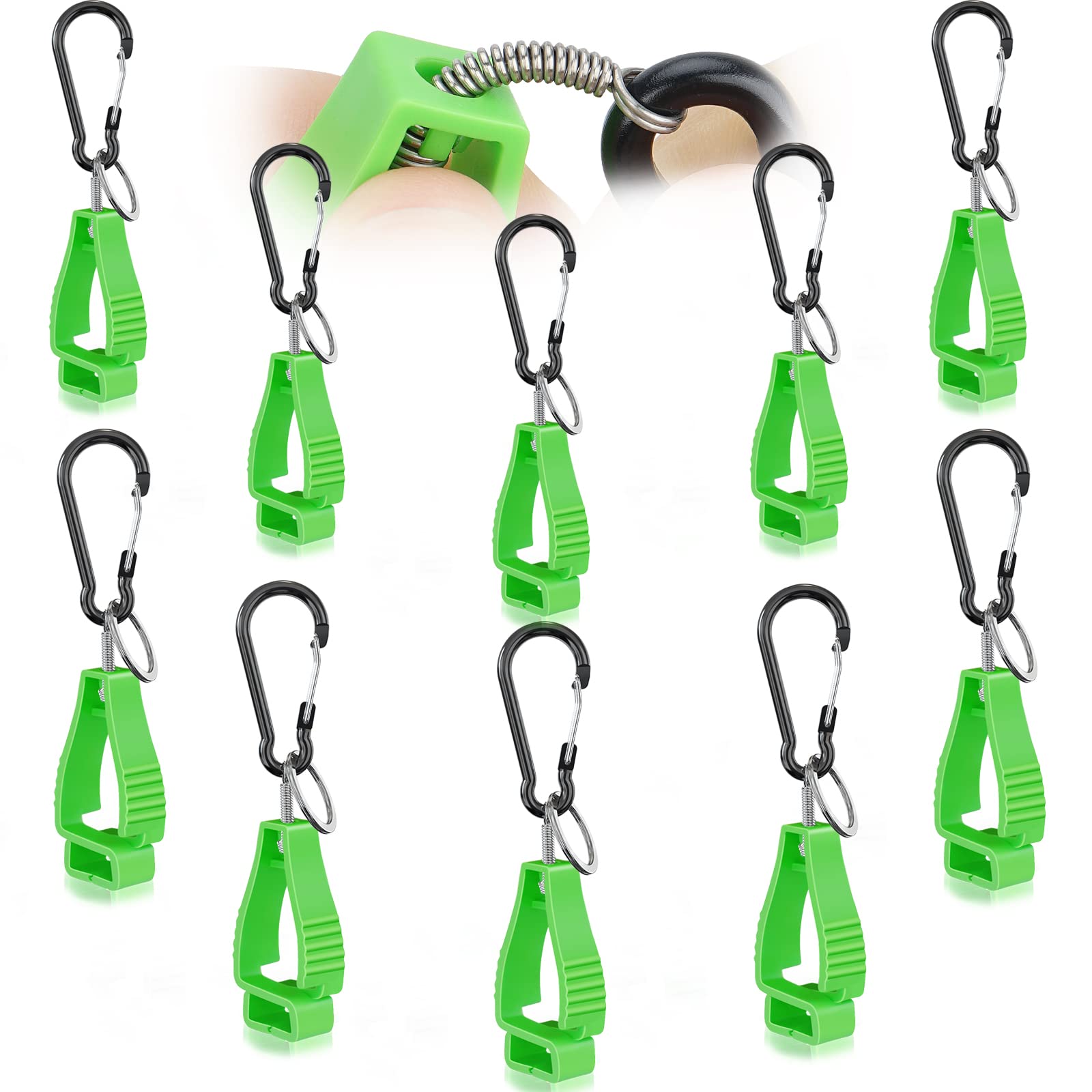 10 Pcs Heavy Duty Glove Clips - Secure Work Glove Holders for Construction, Gardening & Outdoor Activities - Durable Glove Clips for Tools, Belt Loops & Gear Organization