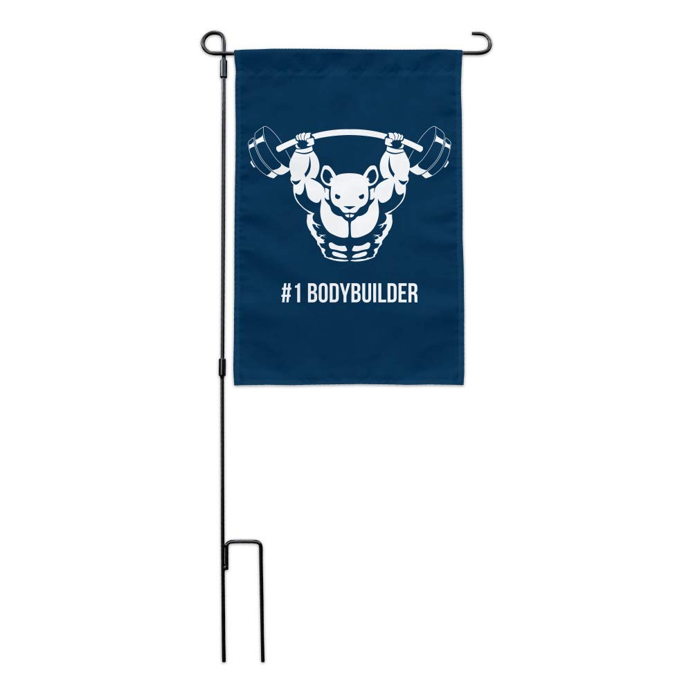 Custom Personalized 1 Line Gym Rat Weight Lifting Garden Yard Flag - Perfect for Home Gym Decor, Outdoor Fitness Motivation & Backyard Workout Inspiration