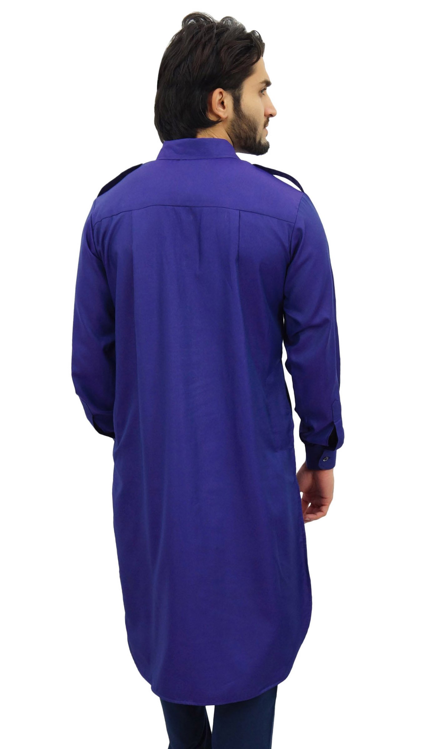 Atasi Men's Pathani Style Long Kurta Punjabi Ethnic Shirt - Traditional Indian Wedding & Festival Wear for Men