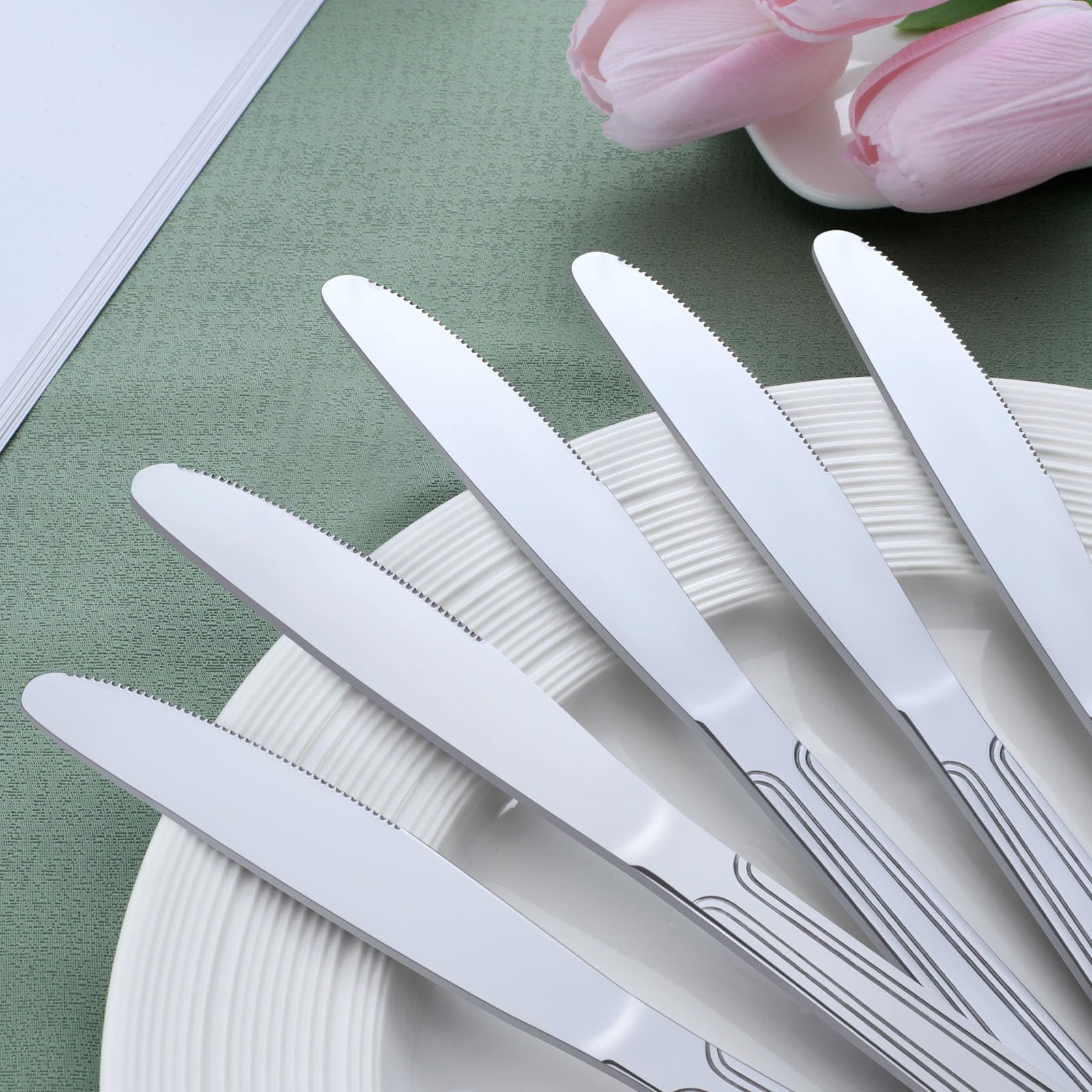 24-Piece Stainless Steel Dinner Knife Set - 8.8