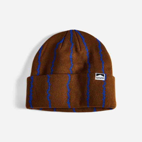2025 Autumn Brown Landscape Beanie for Men & Women - Warm Knit Hat for Outdoor Hiking, Camping, and Winter Activities