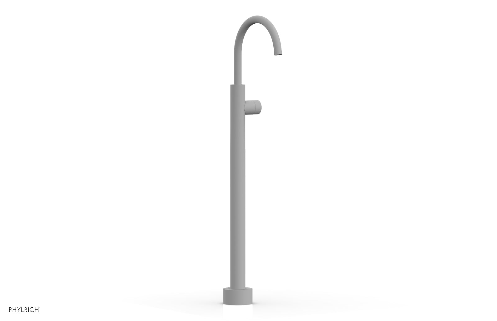 BASIC II Tall Floor Mount Tub Filler with Smooth Handle - Model 230 46 02 - Perfect for Modern Bathroom Renovations and Luxury Spa Installations