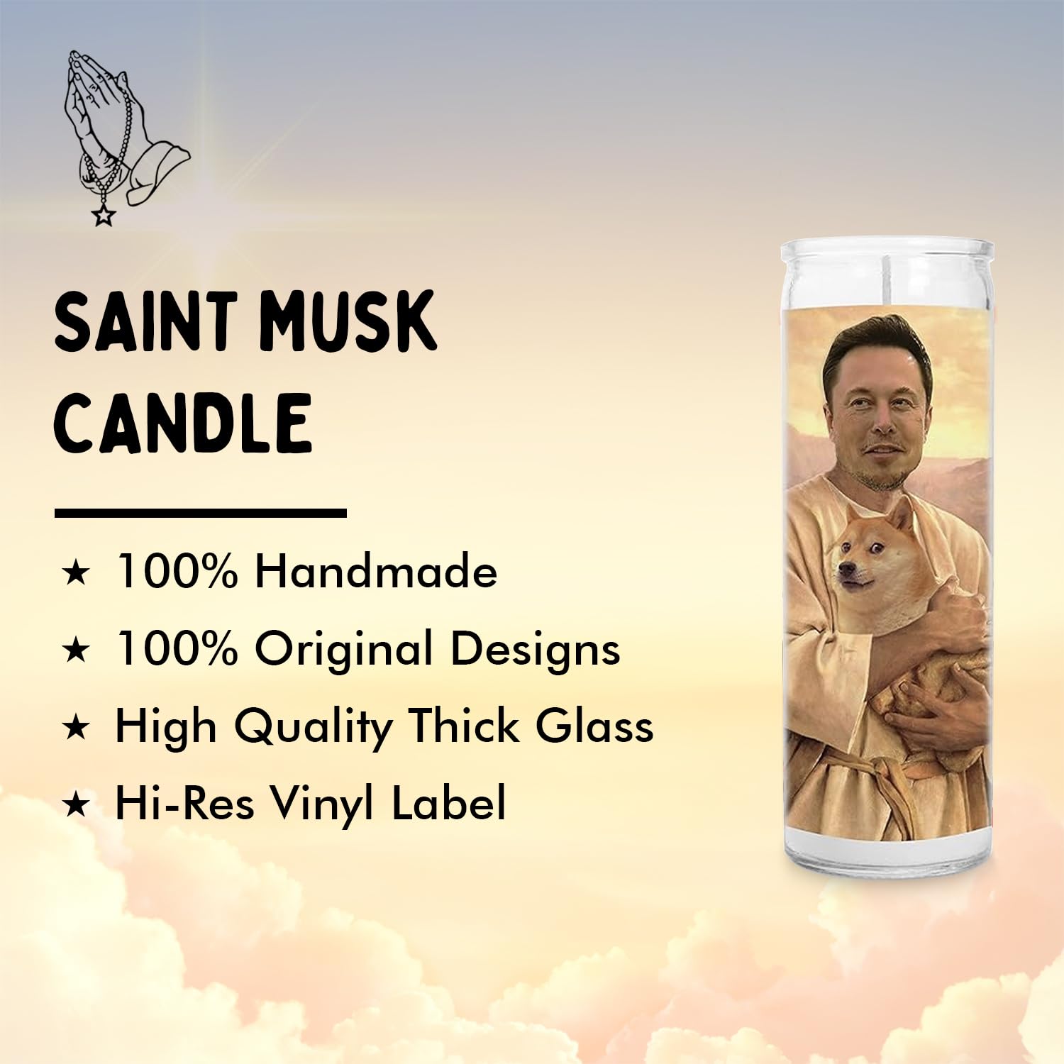 Saint Candles - Handmade Soy Wax Devotional Candles in Glass Jars for Lovers & Technologists | Celebrity-Inspired White Votive Candles | Unique Gift for Romantic Occasions, Home Decor & Spiritual Practices