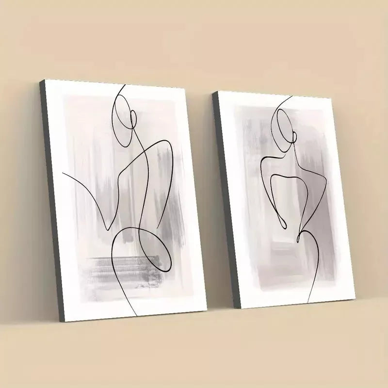 2-Piece Set Abstract Glamour Female Wall Art - 50x75cm Framed Canvas Prints, High Quality Australian Made, Ready to Hang - Perfect for Living Room, Bedroom & Office Decor