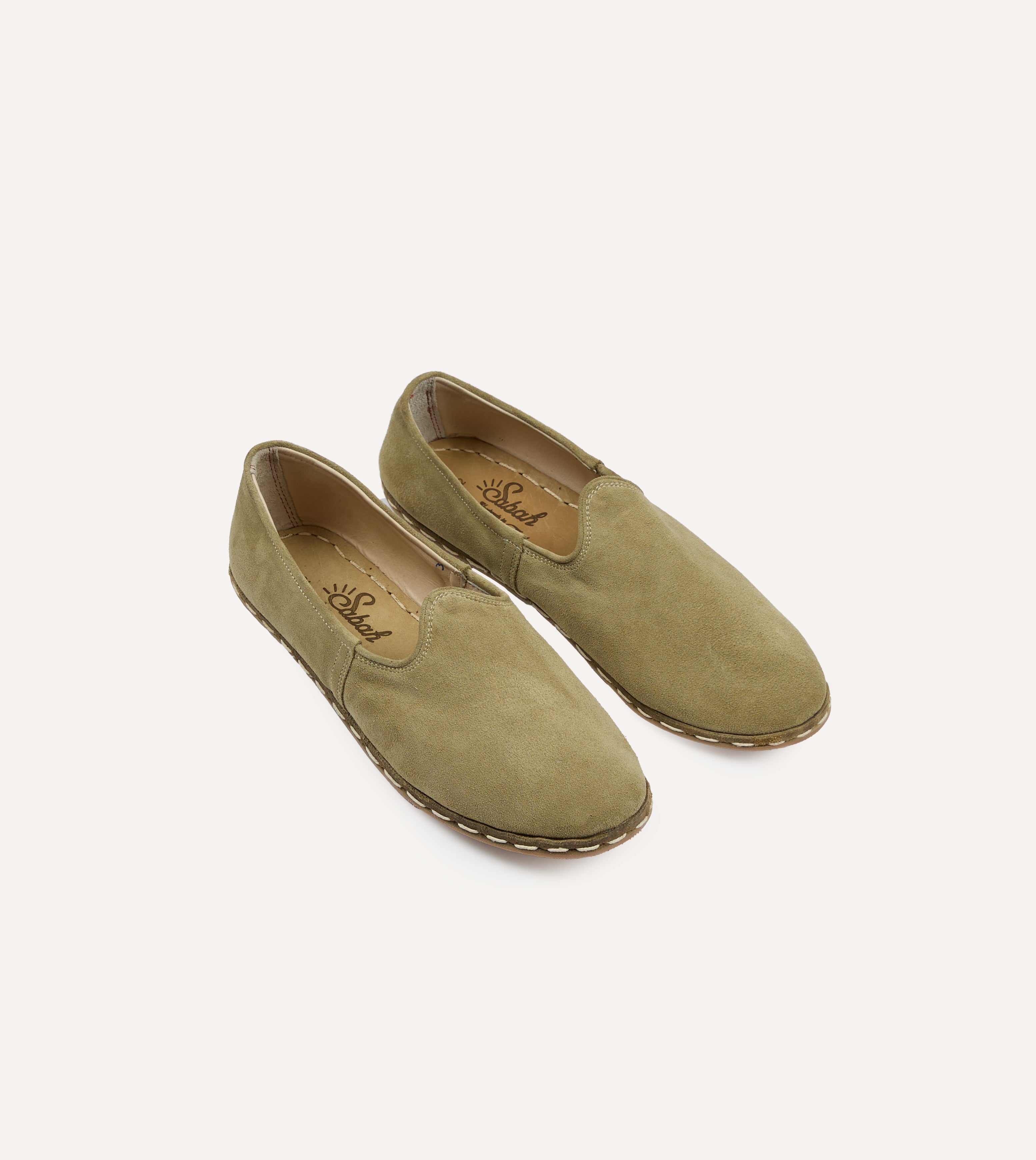 Sabah Olio Olive Suede Shoes - Handmade Italian Leather Loafers for Men & Women | Comfortable Slip-On Shoes for Travel, Work & Casual Wear