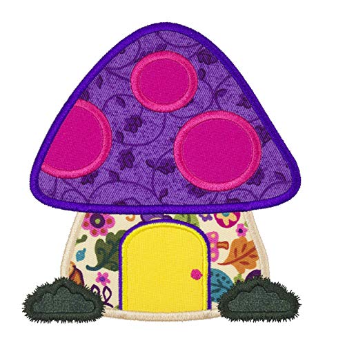 Whimsical Mushroom Gnome House Embroidered Patch - Sew On or Iron On - Perfect for Backpacks, Jackets & DIY Crafts