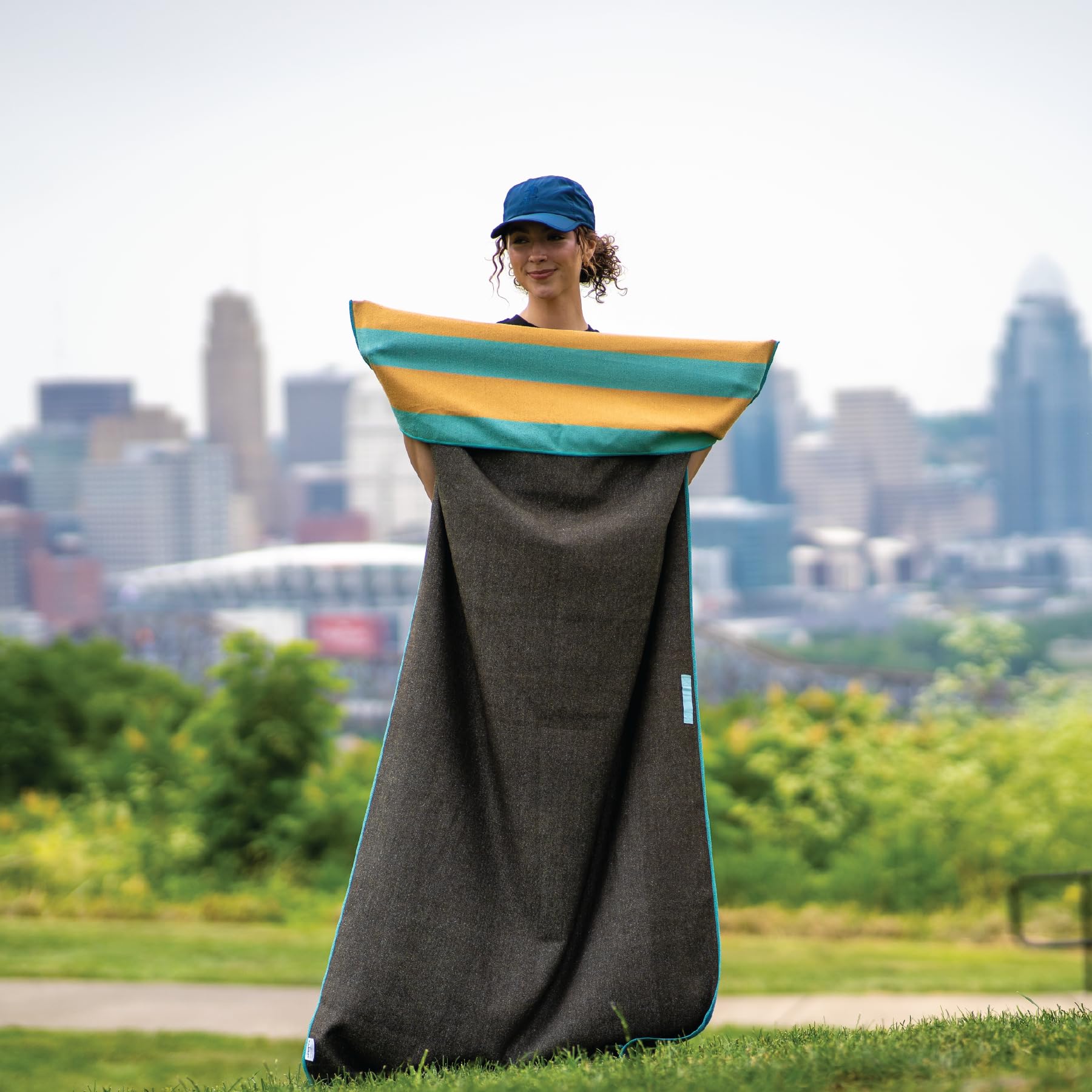 Sprints Athletic Running Towel - Full-Sized Moisture Wicking Sports Towel with Car Seat Cover Feature (Sasquatch Design) - Perfect for Running, Gym Workouts & Car Seat Protection