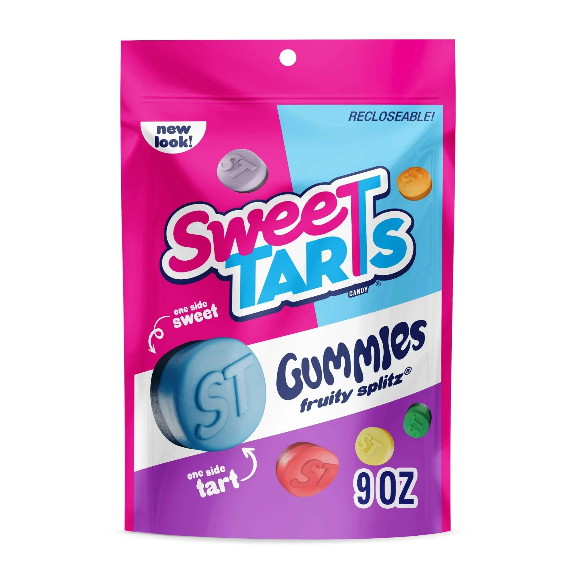 Ferrara Sweetarts Gummi Splits Candy - 9oz Resealable Bag | Sour & Sweet Chewy Gummy Candy for Parties, Movie Nights & Snacking