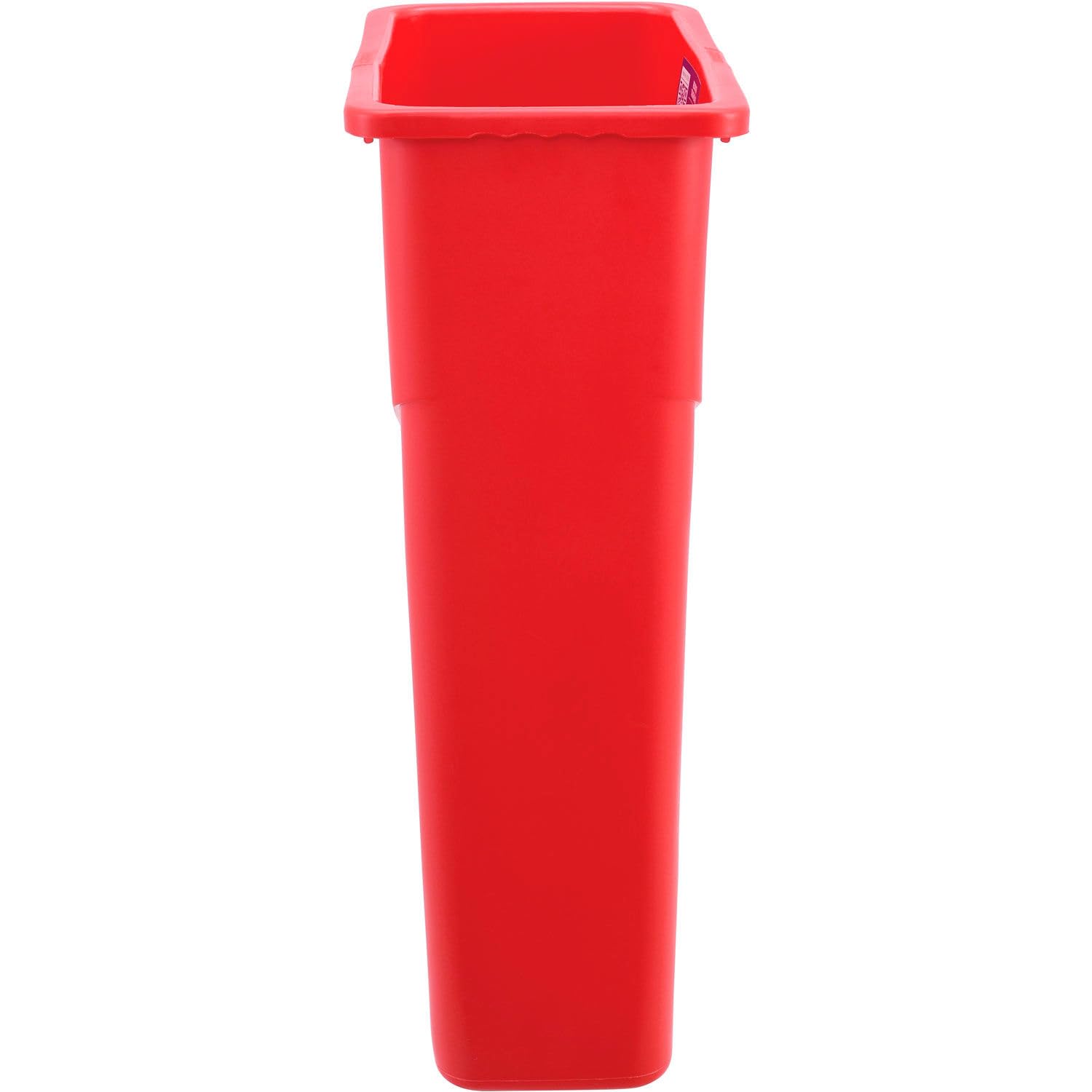 23 Gallon Slim Trash Can for Office & Home - Space Saving Red Waste Bin with Lid - Perfect for Kitchen, Bathroom, Garage & Commercial Use