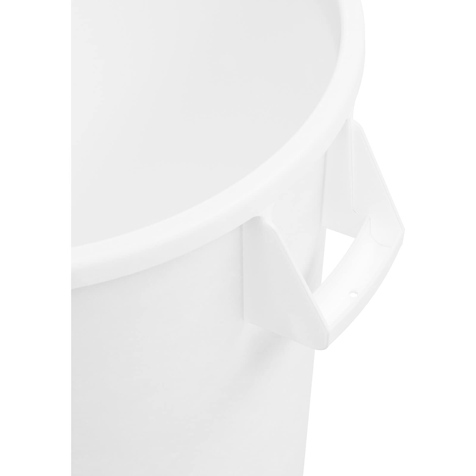 SPARTA Bronco 32 Gallon Trash Can - Heavy Duty Polyethylene Waste Bin, NSF Certified, Stackable Garbage Container with Top Handles & Bottom Handholds, Reinforced Base, White (Pack of 4) - Ideal for Home, Office, Restaurant, and Commercial Use