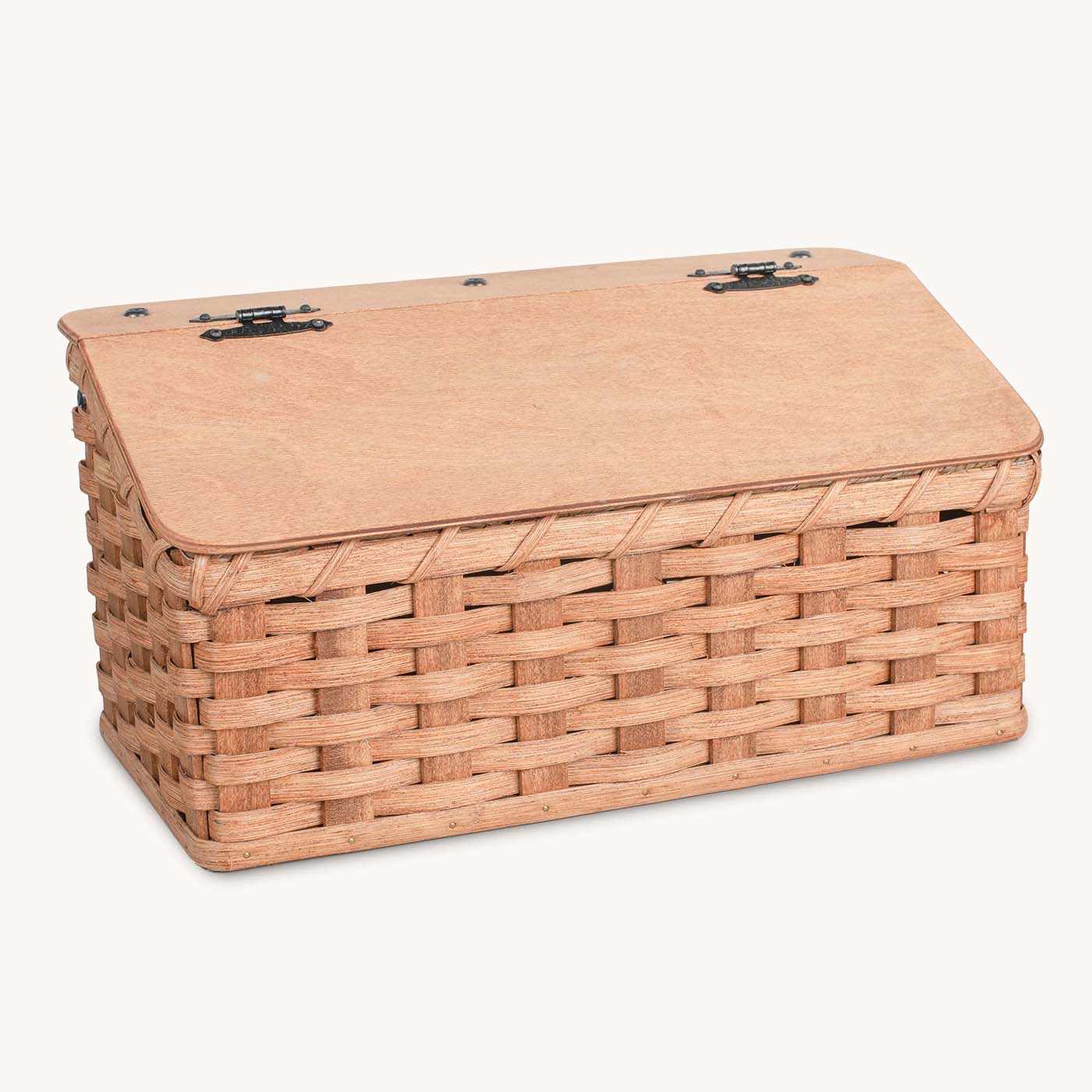 Amish Bread Box - Handwoven Wooden Countertop Storage with Lid | Perfect for Kitchen, Pantry & Farmhouse Style Decor