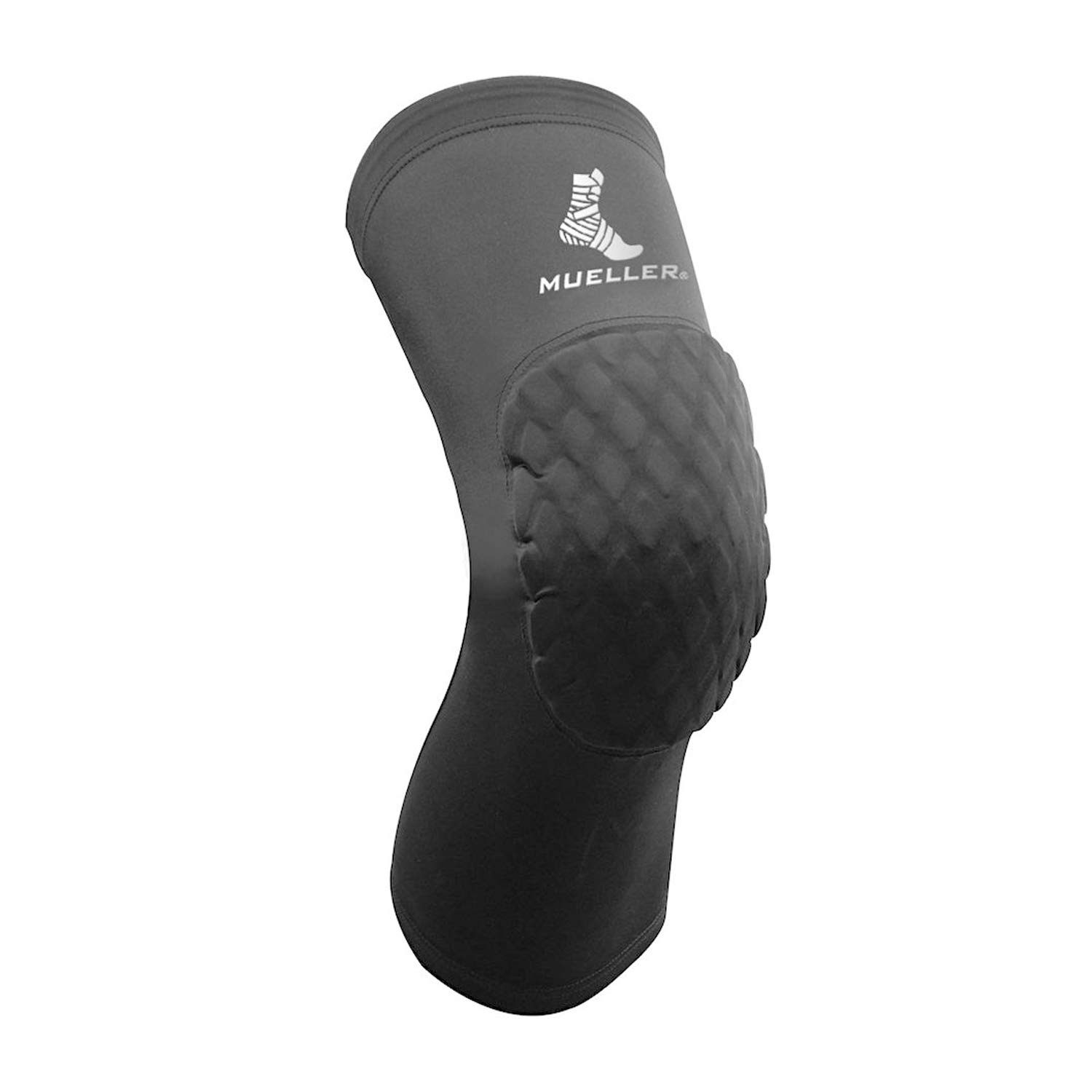Diamond Pad Extended Knee Support - Black (Each) for Pain Relief & Joint Protection - Ideal for Running, Hiking & Sports