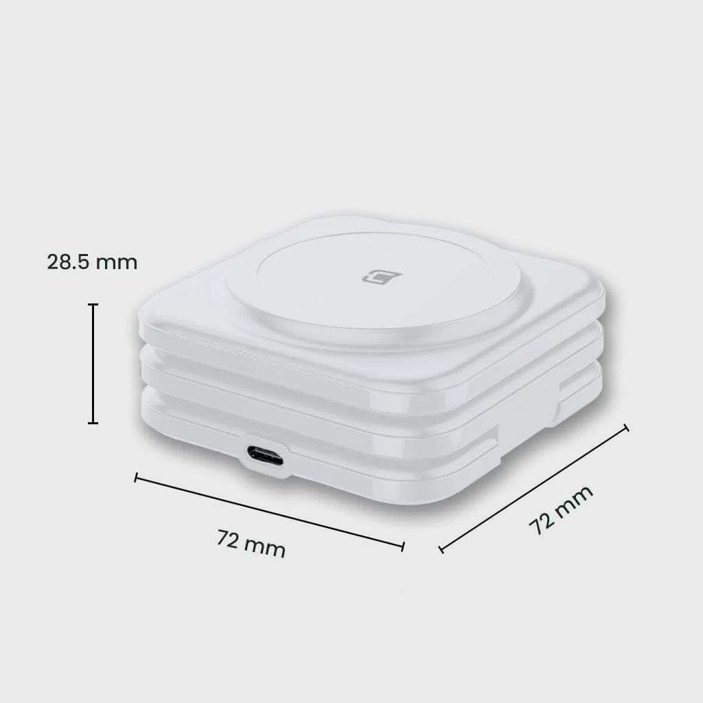 3 in 1 MagSafe Charging Station for iPhone, Apple Watch & AirPods - Fast Wireless Charger Stand - Compact & Stylish White Design - Perfect for Home, Office & Travel