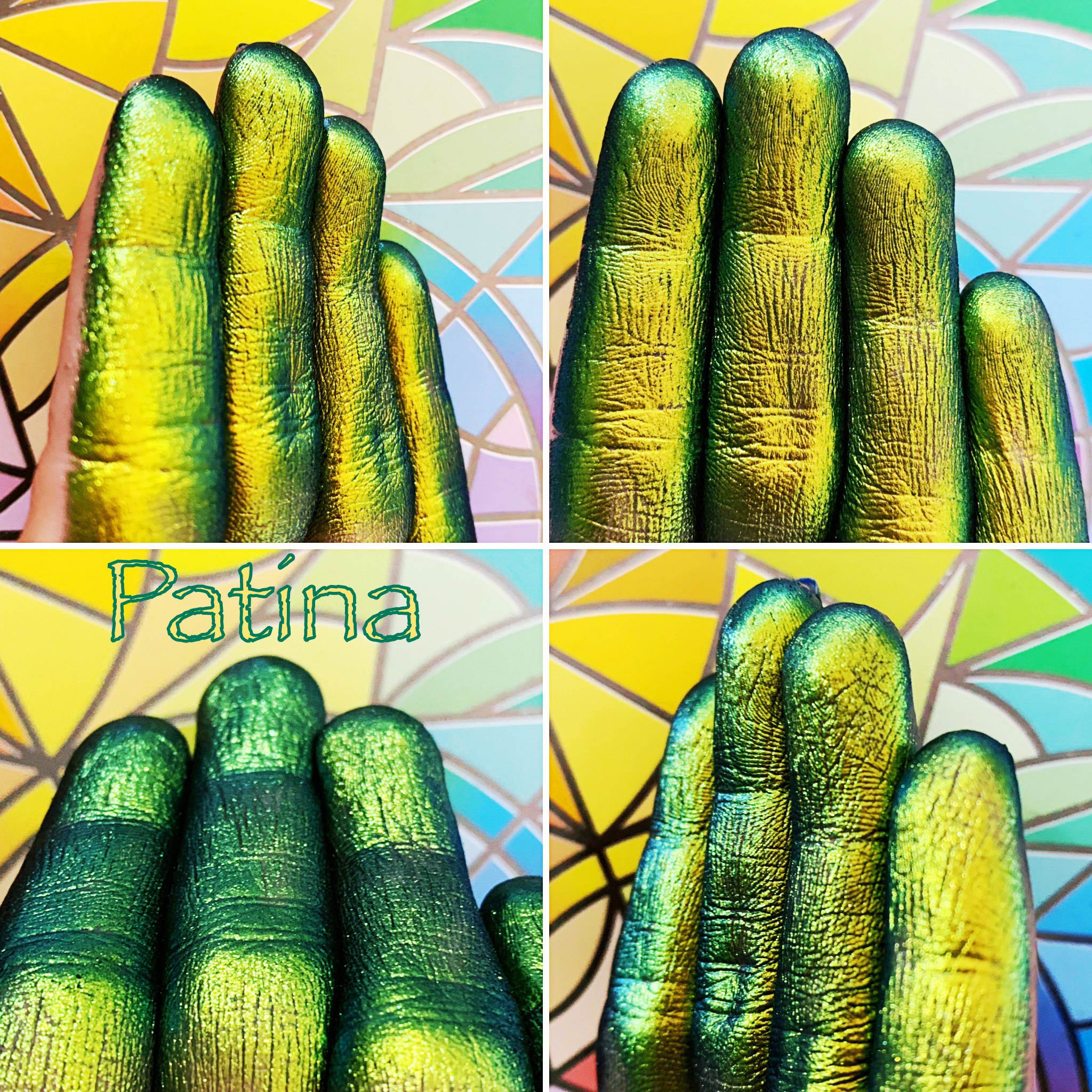 Patina Multichrome Jewel-Toned Eyeshadow Palette - Long-Lasting Shimmer & Glitter for Day & Night Makeup Looks