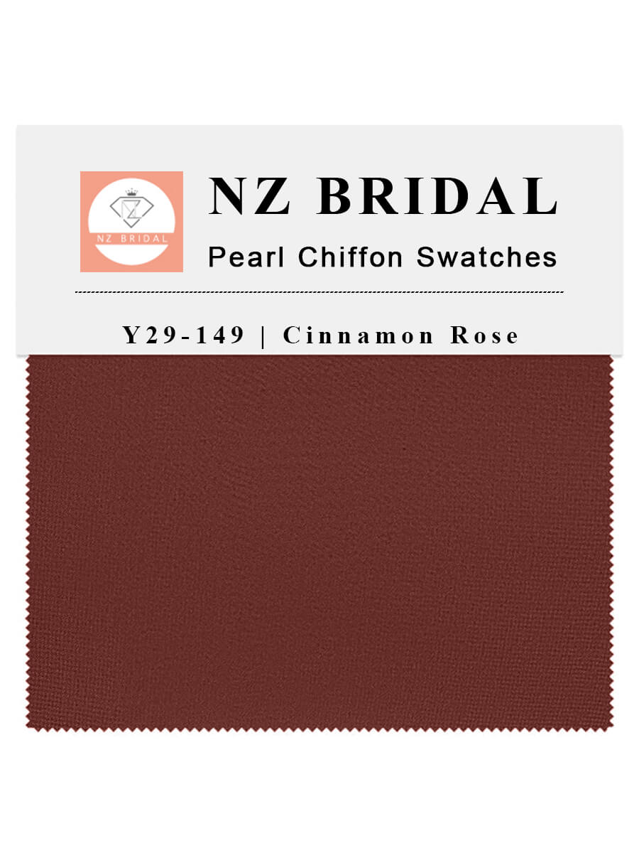 Cinnamon Rose Chiffon Fabric Swatches - Premium Fabric Samples for Dresses, Scarves & DIY Sewing Projects