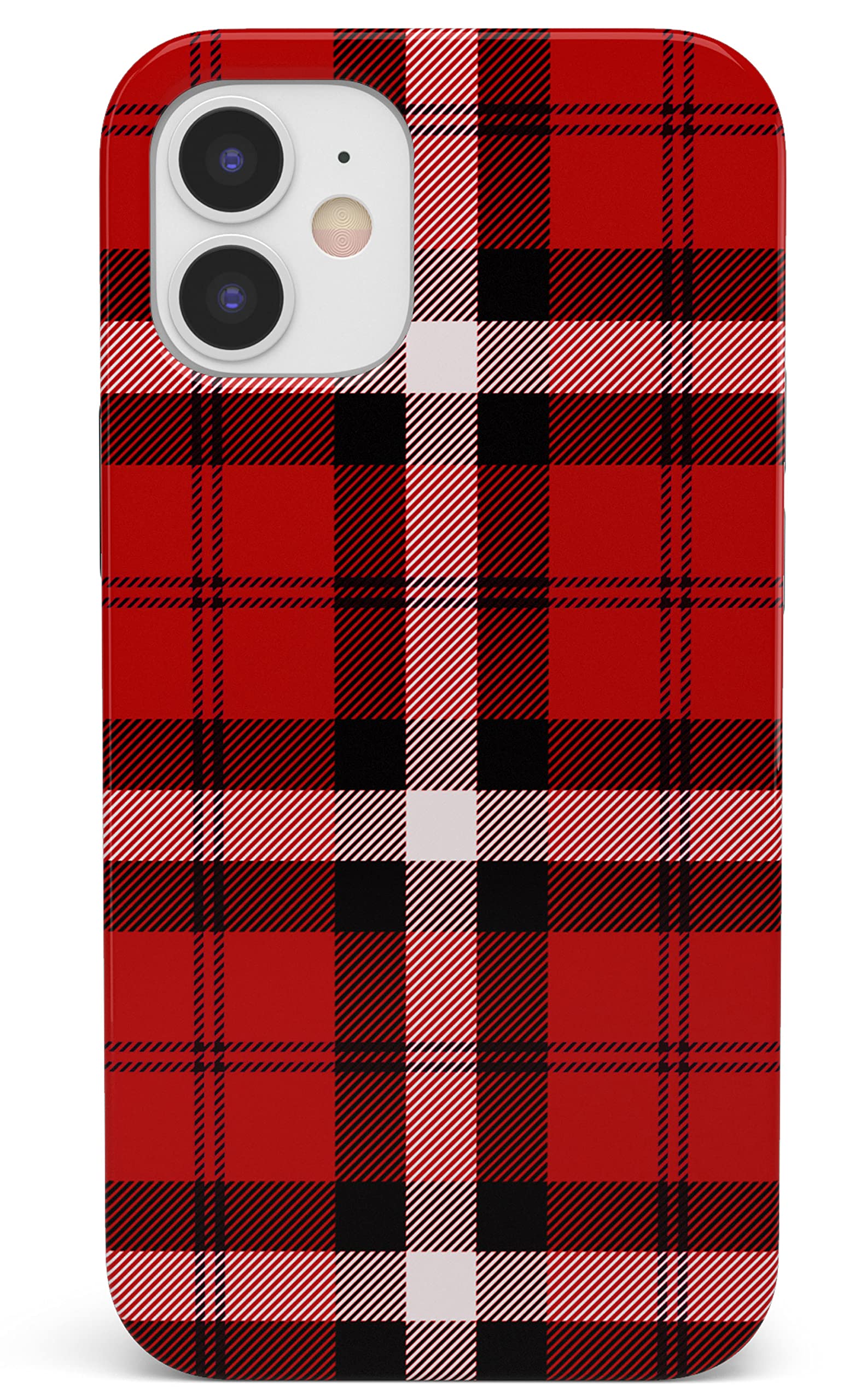 Casely iPhone 11 Case - Stylish Red Plaid Protective Cover | Shockproof & Scratch-Resistant | Perfect for Everyday Use, Work & Travel
