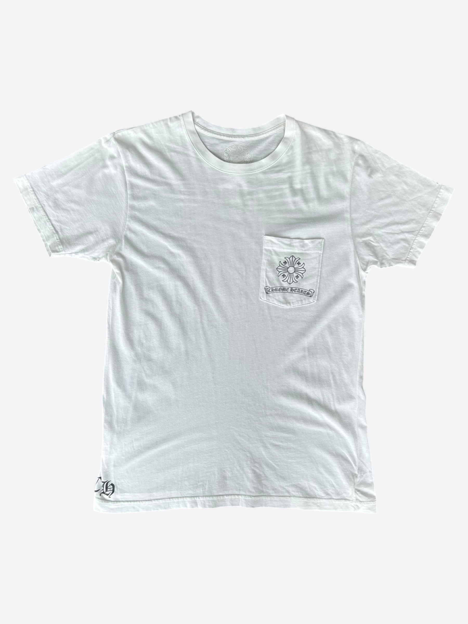 Chrome Hearts White & Black Logo T-Shirt for Men & Women - Stylish Graphic Tee for Casual Wear & Street Fashion