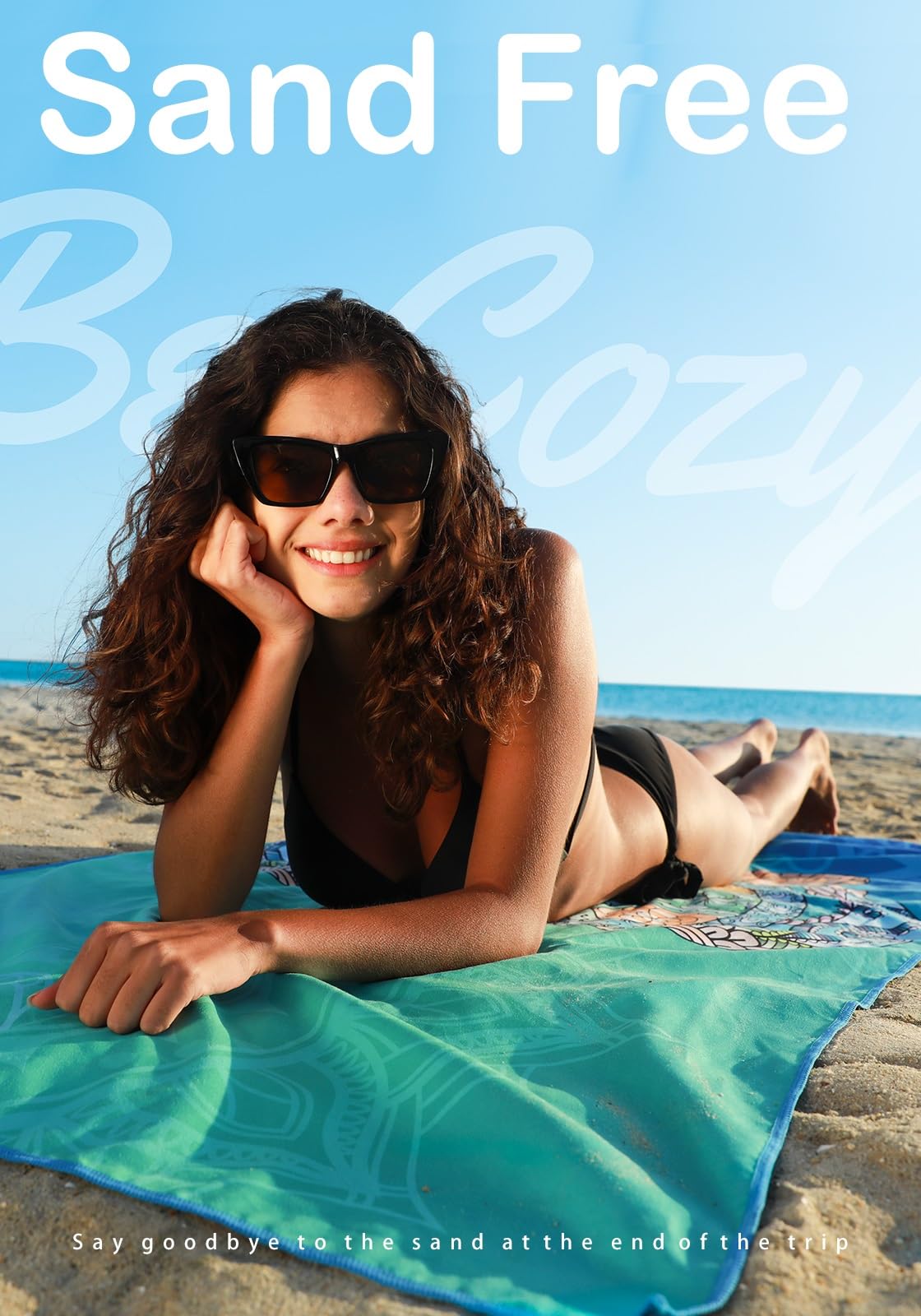 6 Pack Quick Dry Microfiber Beach Towels - Sand Free & Compact for Swimming, Camping, Travel