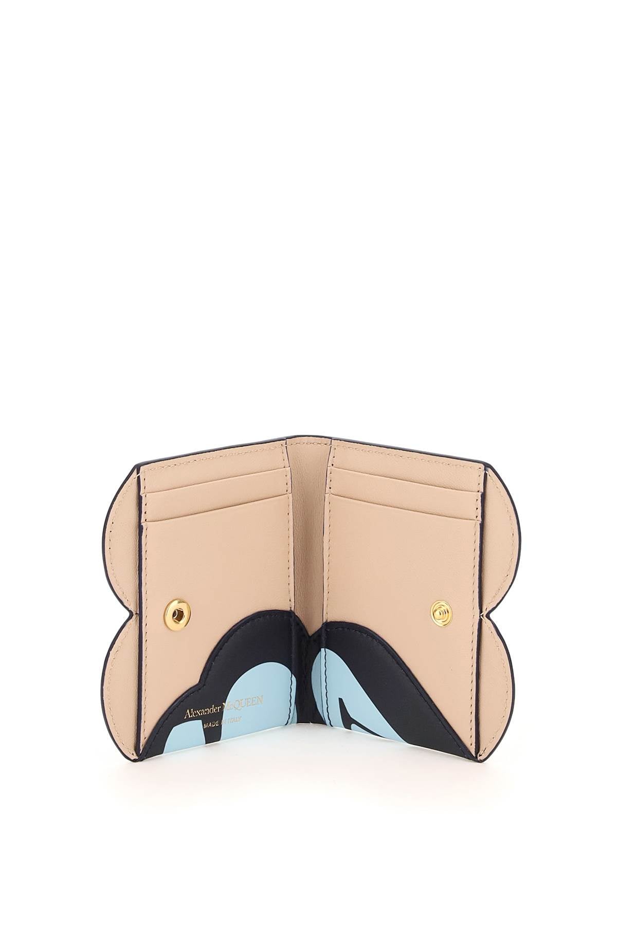 Alexander McQueen Logo Seal Cardholder - Luxury Leather Credit Card Holder for Men & Women - Perfect for Business, Travel & Everyday Use